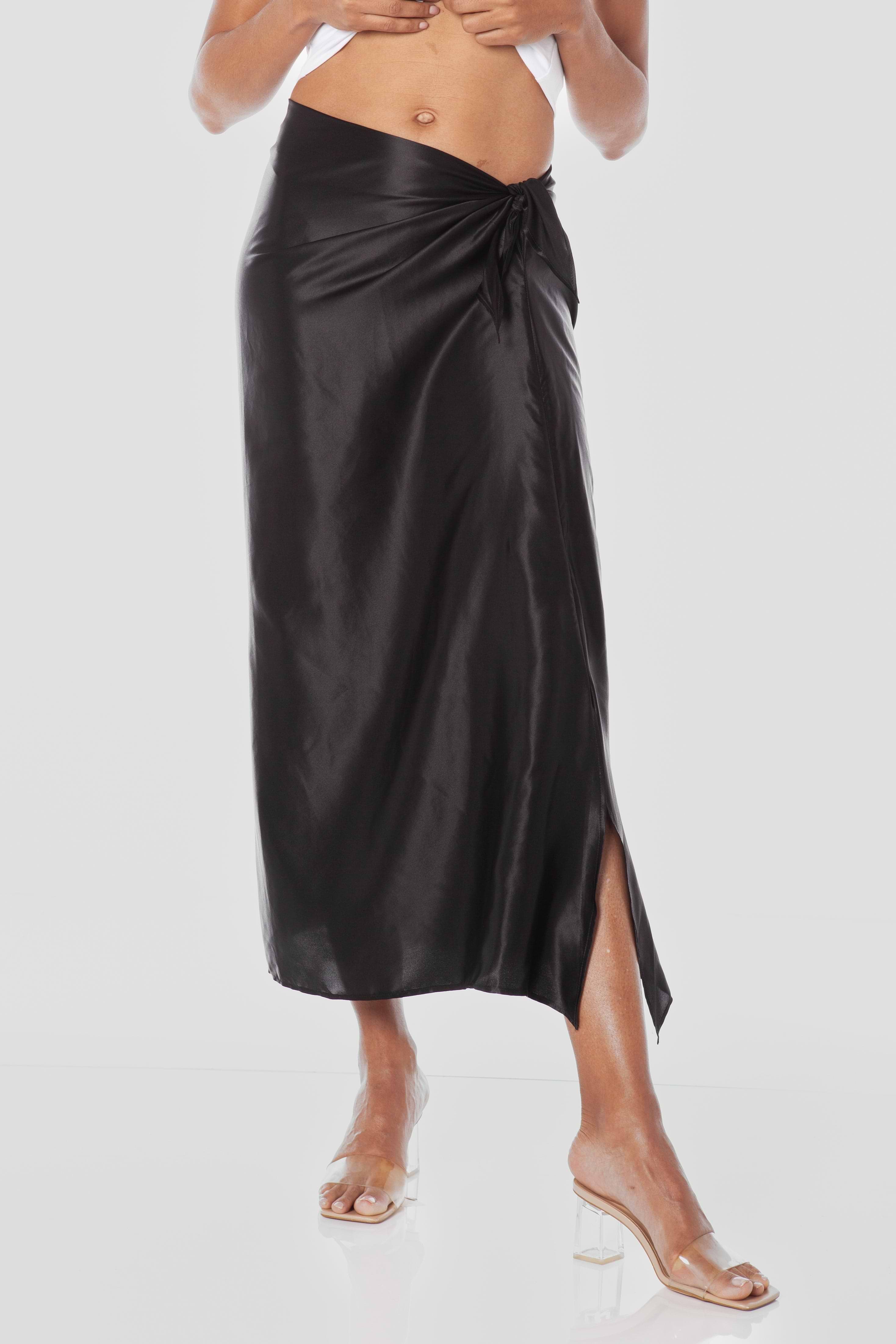 Black || Florentina Silk Sarong
