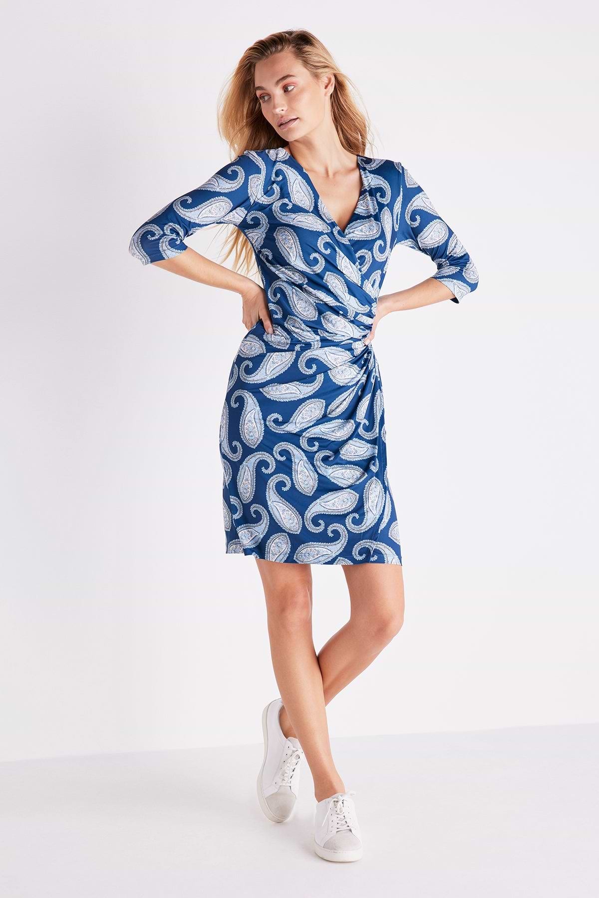 Blue Paisley Print||