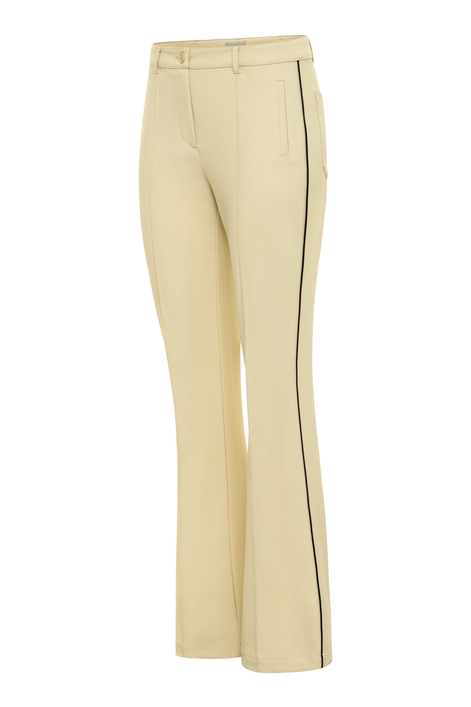Pantalón de sarga de alto rendimiento con corte acampanado y rayas Winny