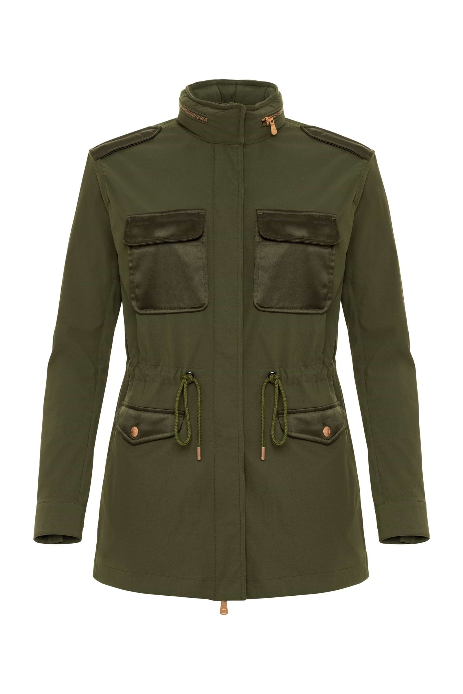 Courtney Mid Weight and Satin Oversized Utility Jacket