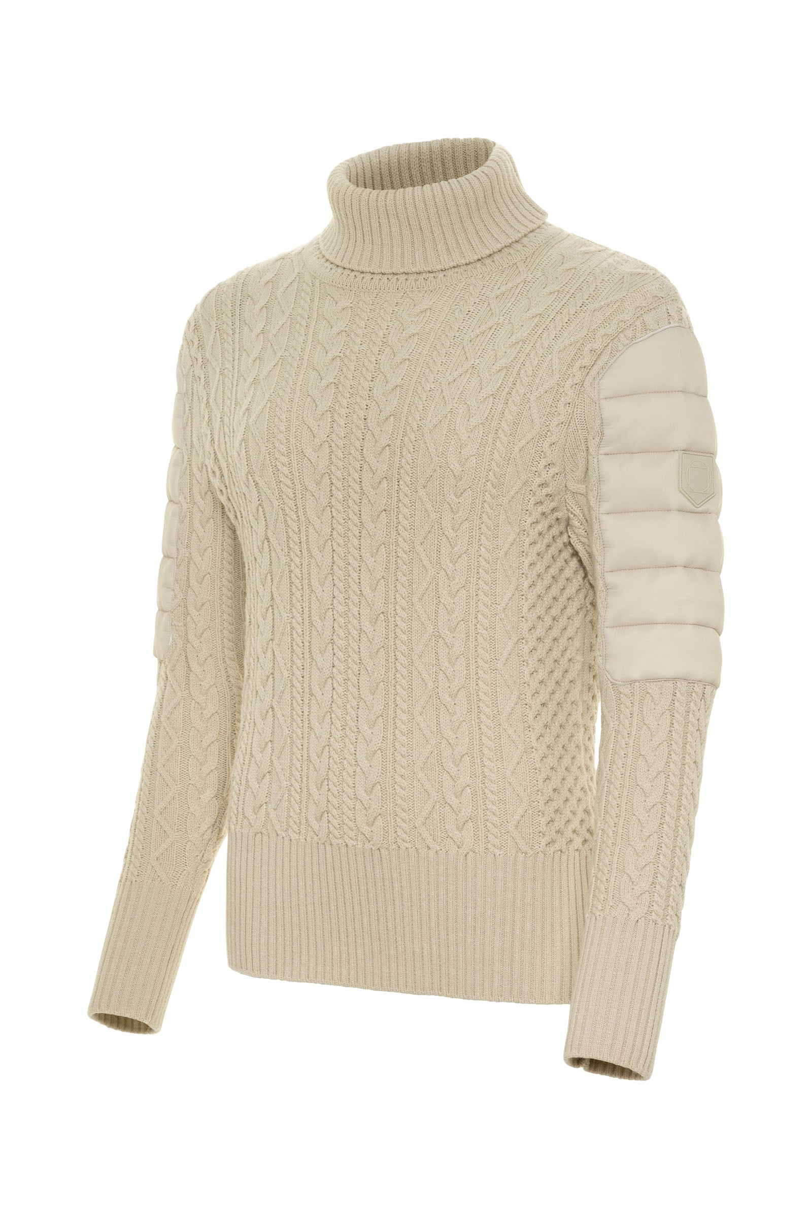 Eloisa Cableknit and Nylon Padded Sweater