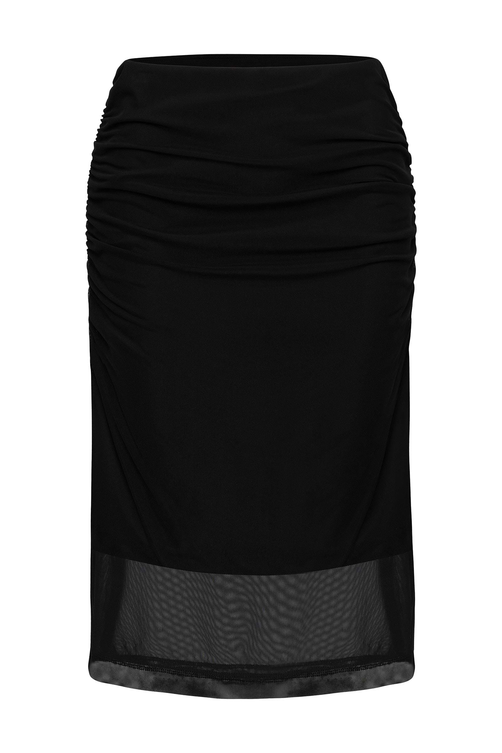 RENATO NUCCI Black A line Nylon Mesh Layered skirt size 42 RENATO NUCCI Black A line Nylon Mesh Layered skirt size 42