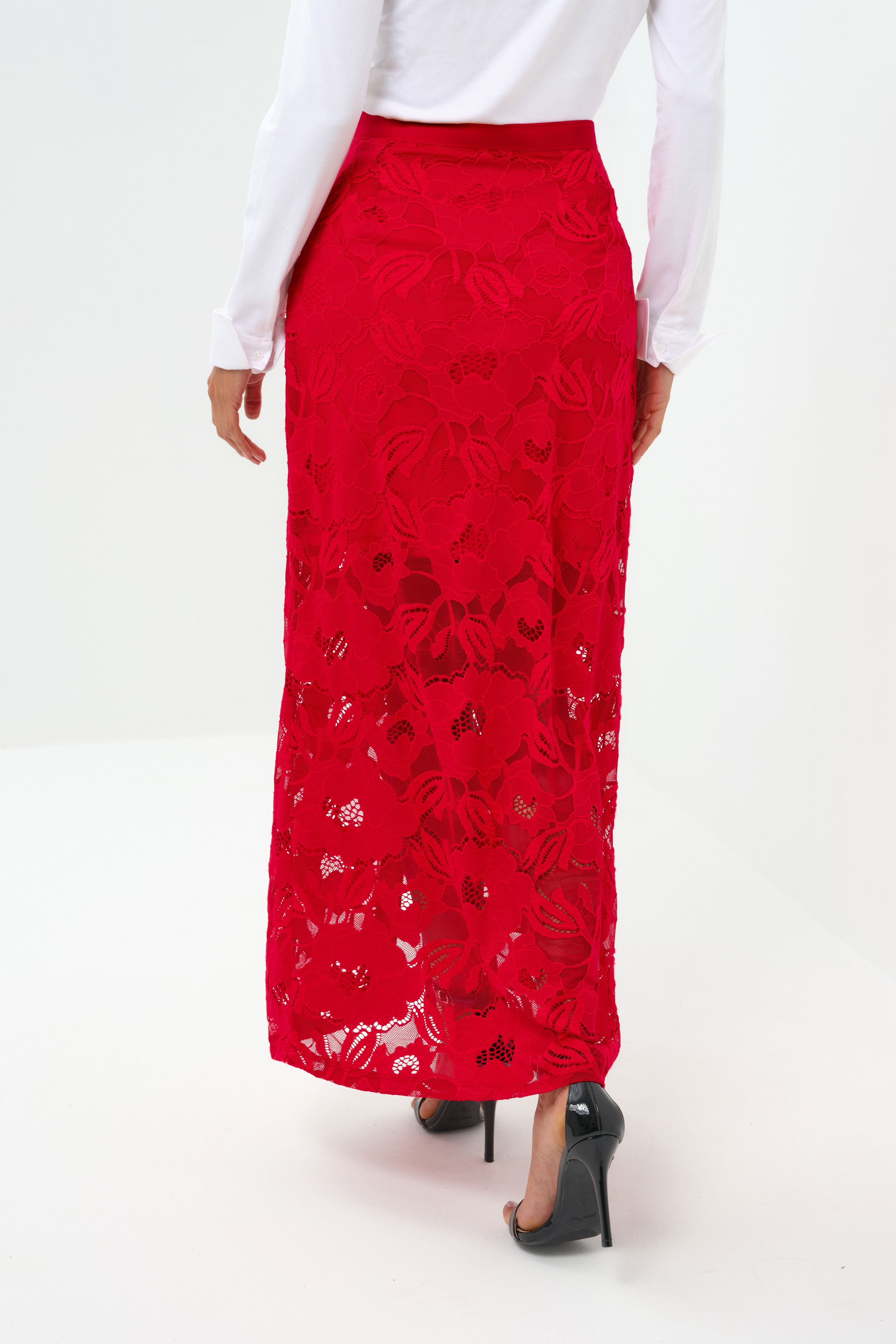 Ariel Ultralight & Lace Button Down Maxi Skirt