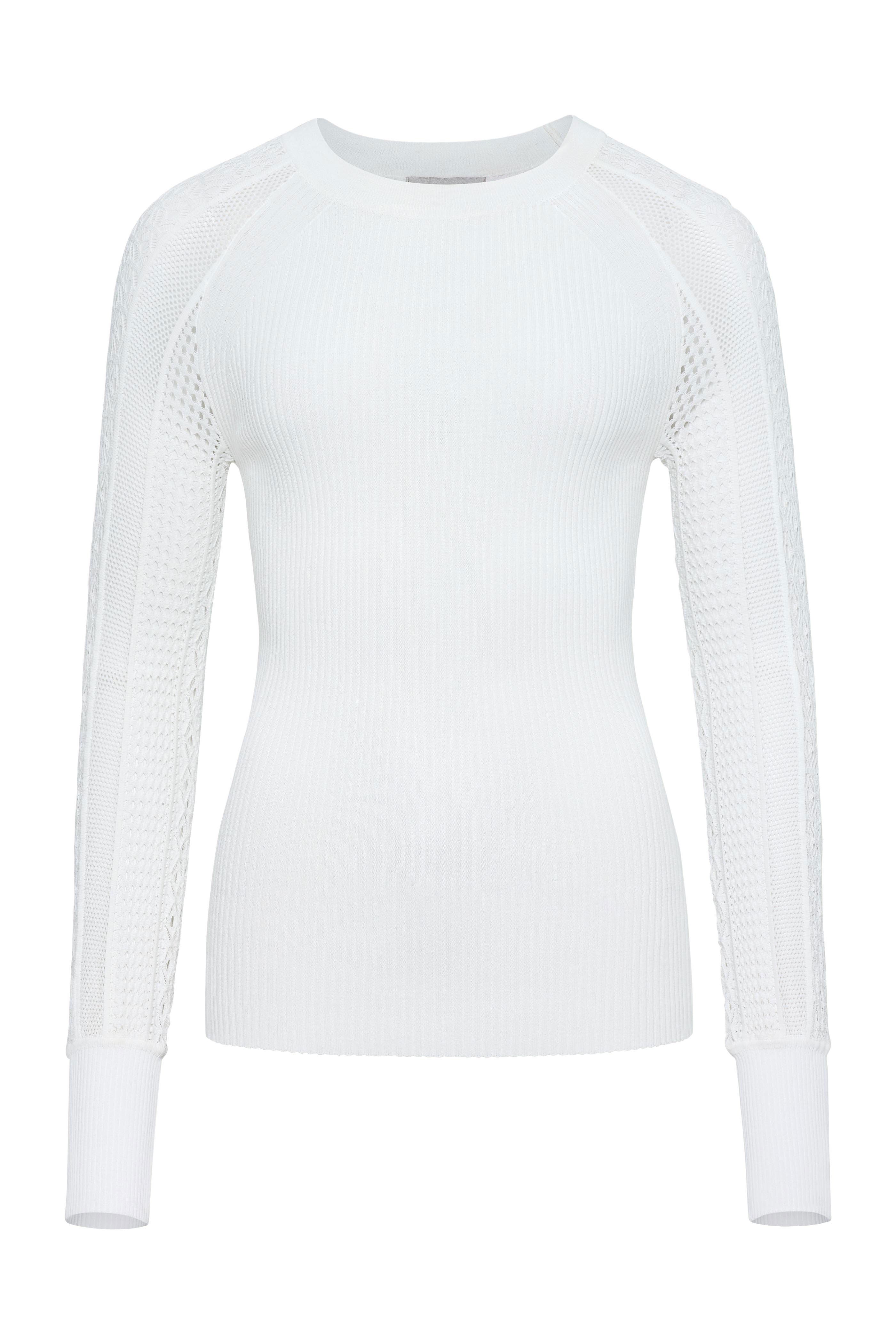 Bari Decorative Knit Long Sleeve Top