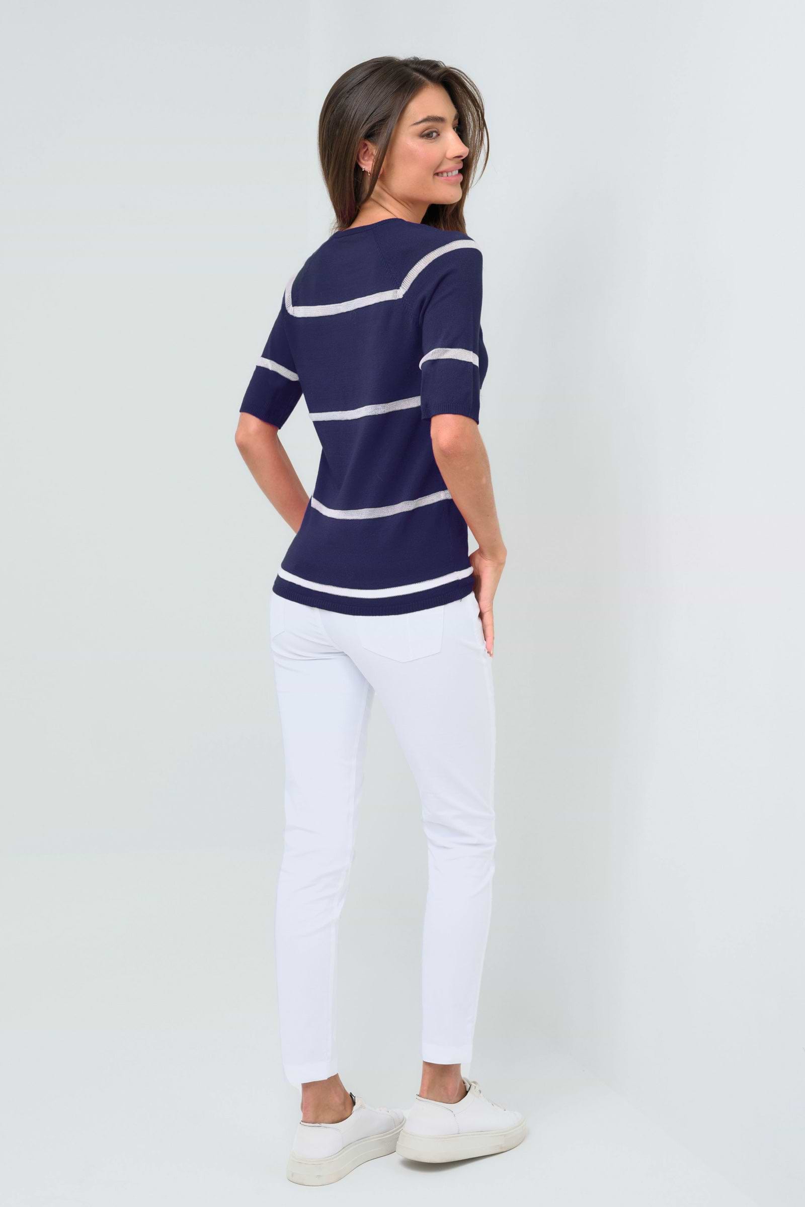 Campbell Sheer Stripe Pullover Top