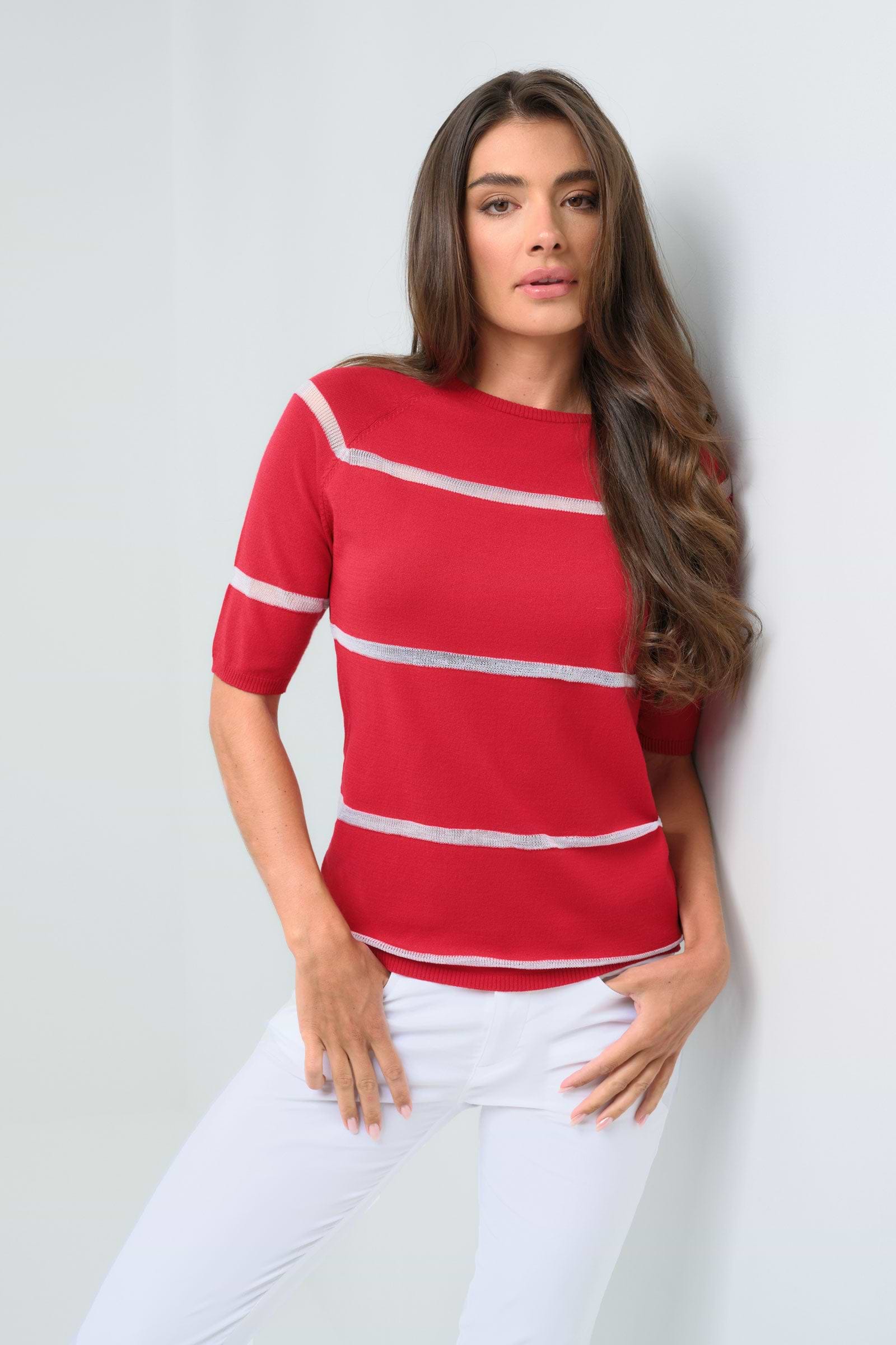 Campbell Sheer Stripe Pullover Top
