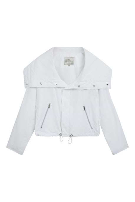 The Best Travel Jacket. Flat Lay of a Casey Jacket in White.
