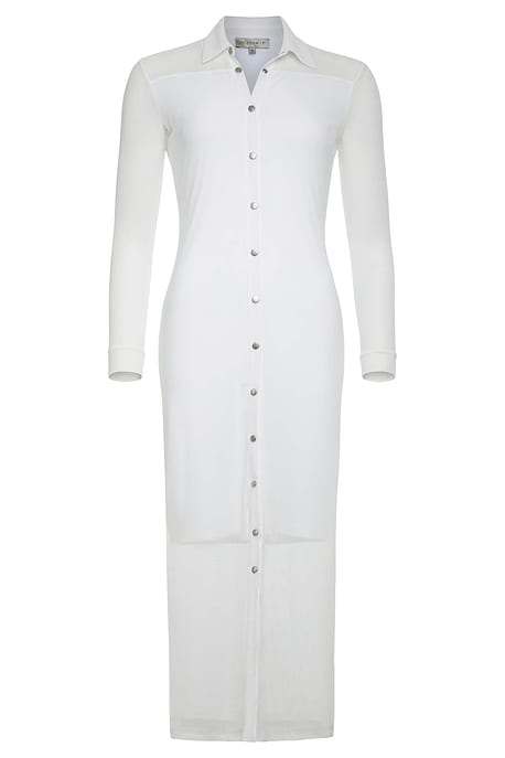 The Best Travel Dress. Flat Lay of a Colette Dress in White.