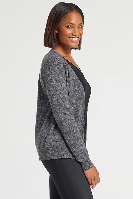 Charcoal || Missy Cashmere Cardigan
