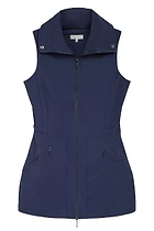 The Best Travel Vest. Flat Lay of a Delaney Travel Vest in Navy