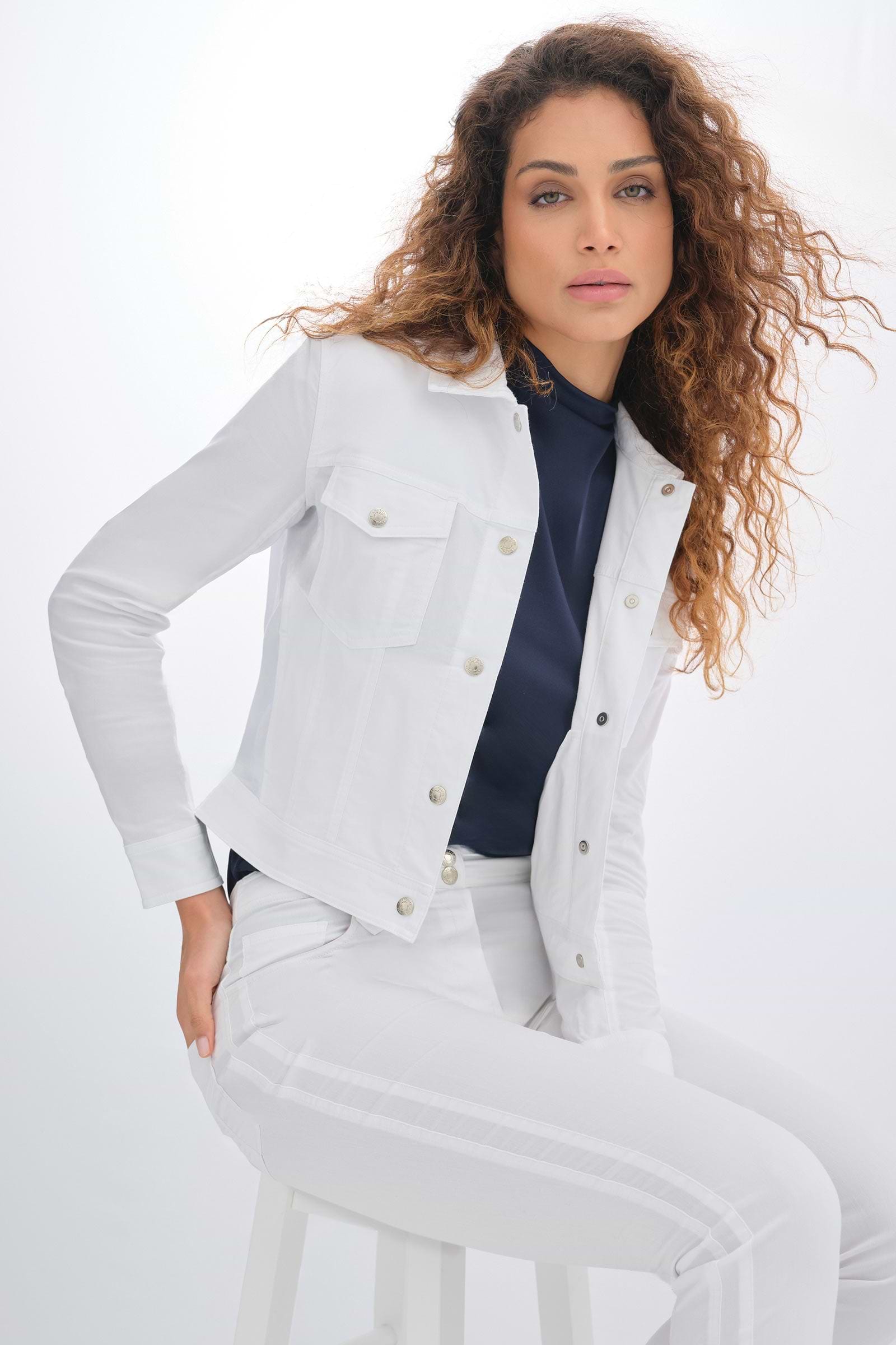 Delilah Performance Cotton Trucker Jacket