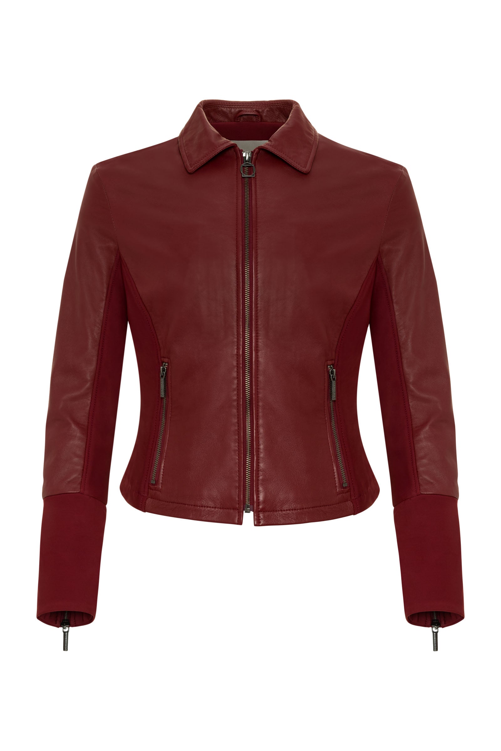 Dill Leather Jacket With Fleece Lined Panels