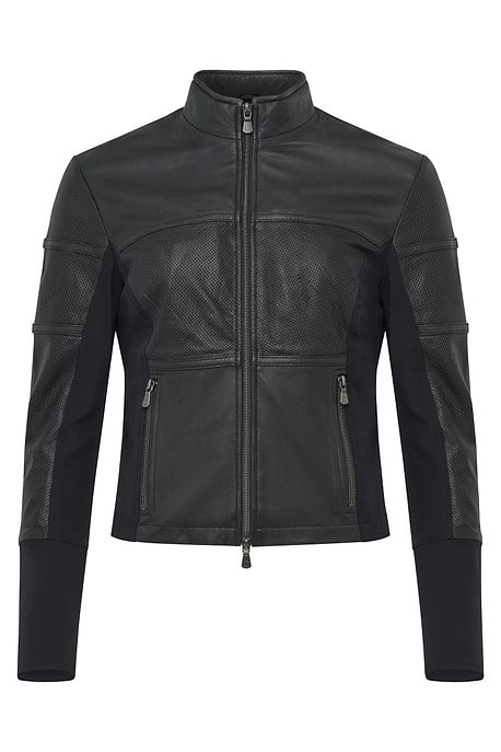 Erin Perforated Leather Jacket