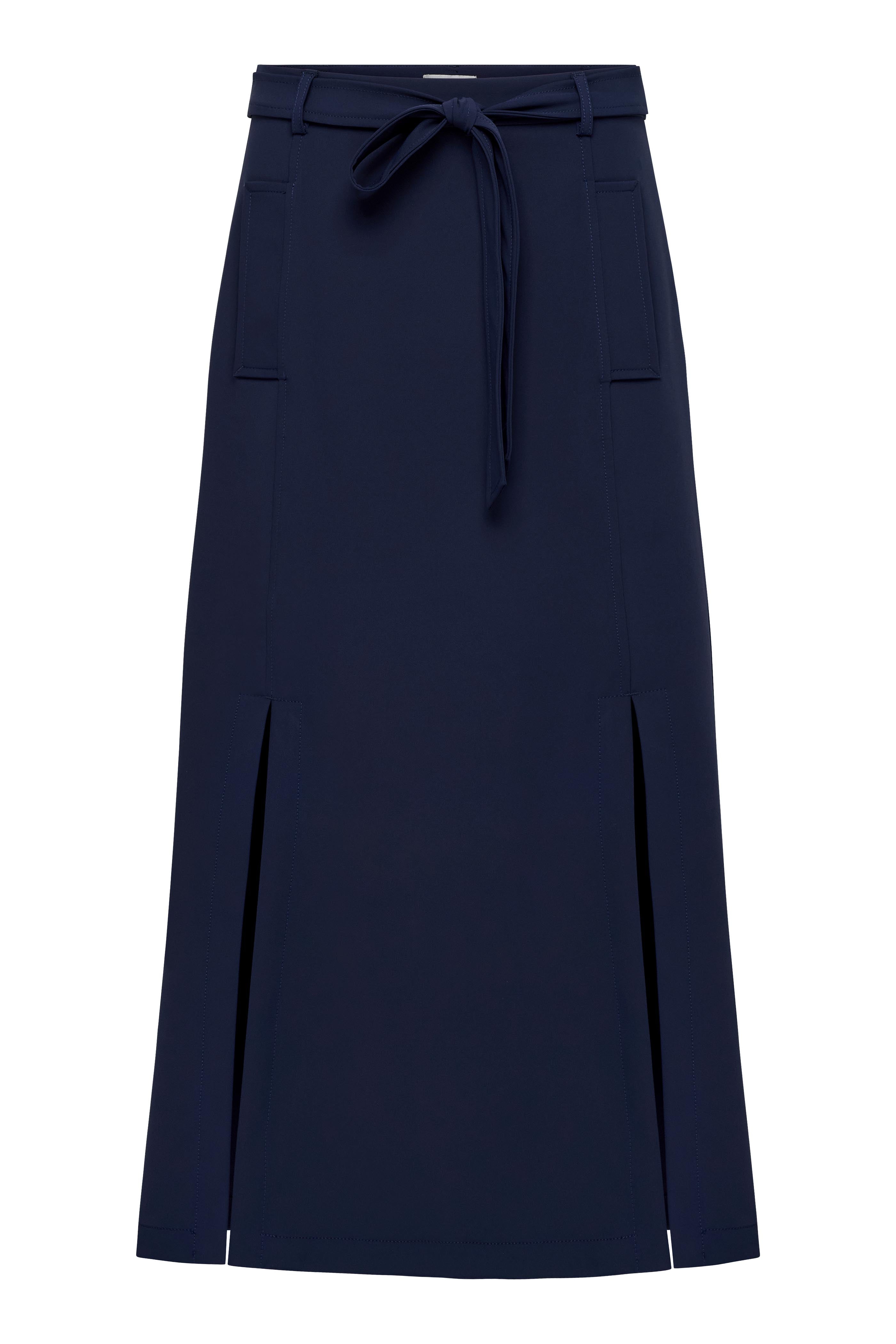 Galina Performance Twill Belted Skirt