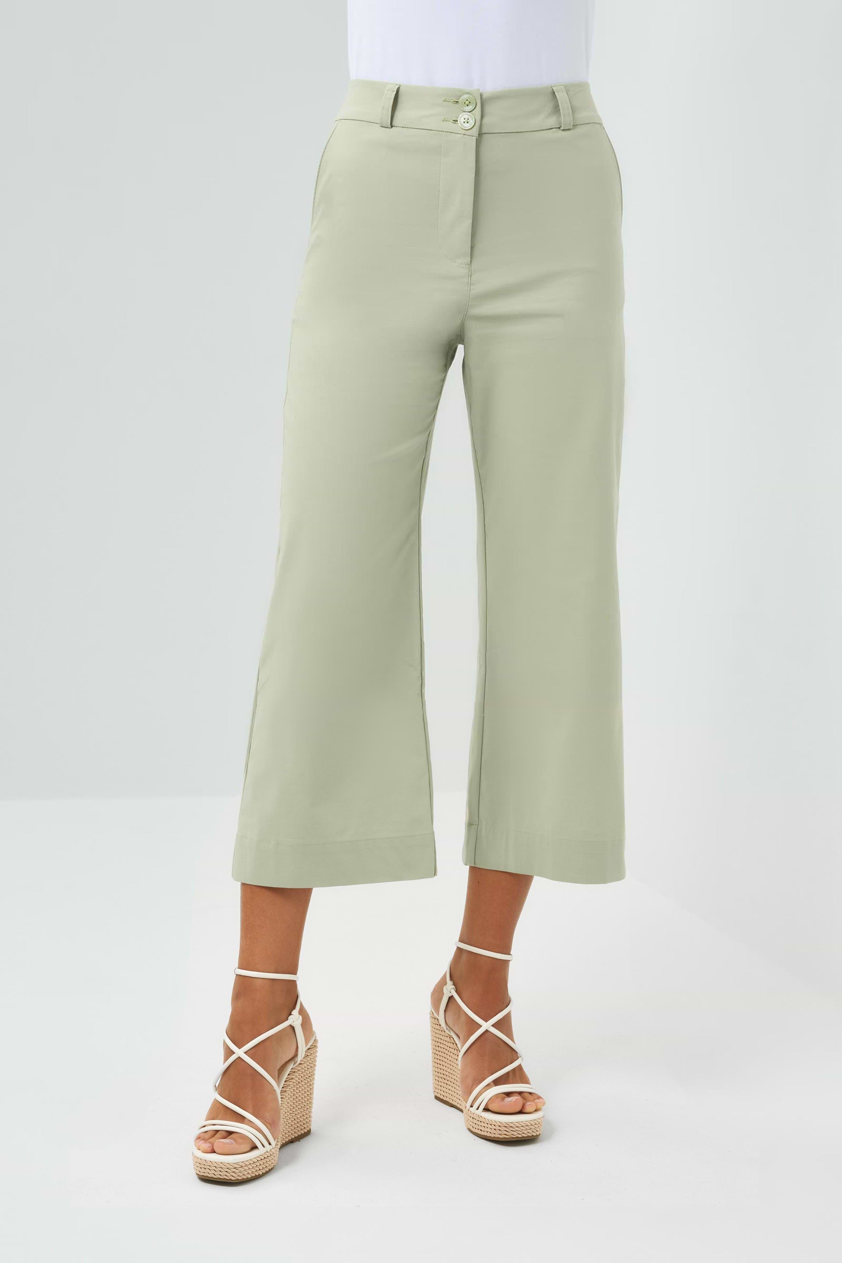 Ivanna Performance Cotton Cropped Flare Pant