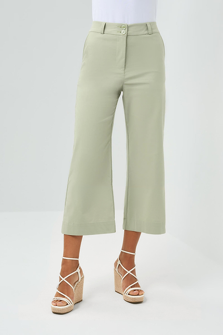 Ivanna Performance Cotton Cropped Flare Pant