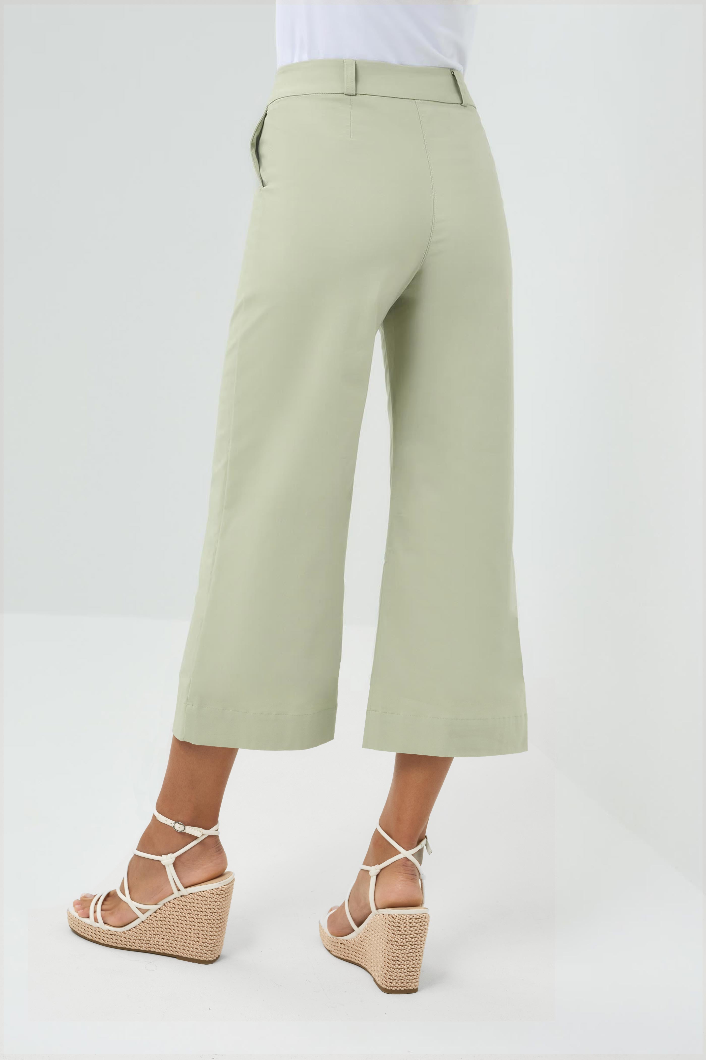 Ivanna Performance Cotton Cropped Flare Pant