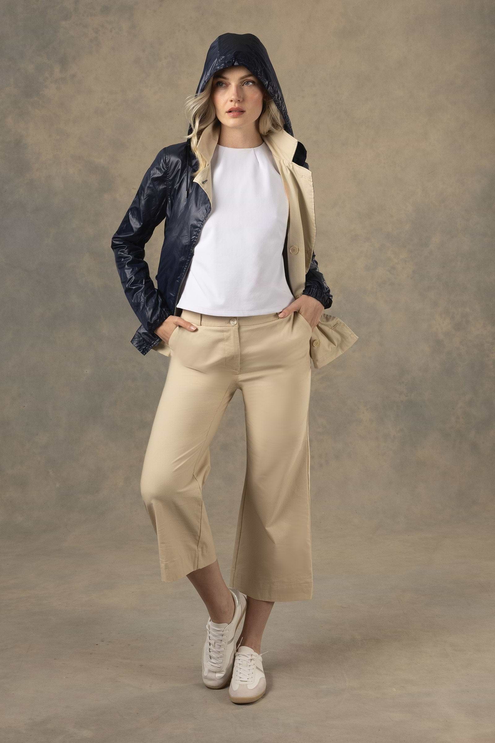 Ivanna Performance Cotton Cropped Flare Pant