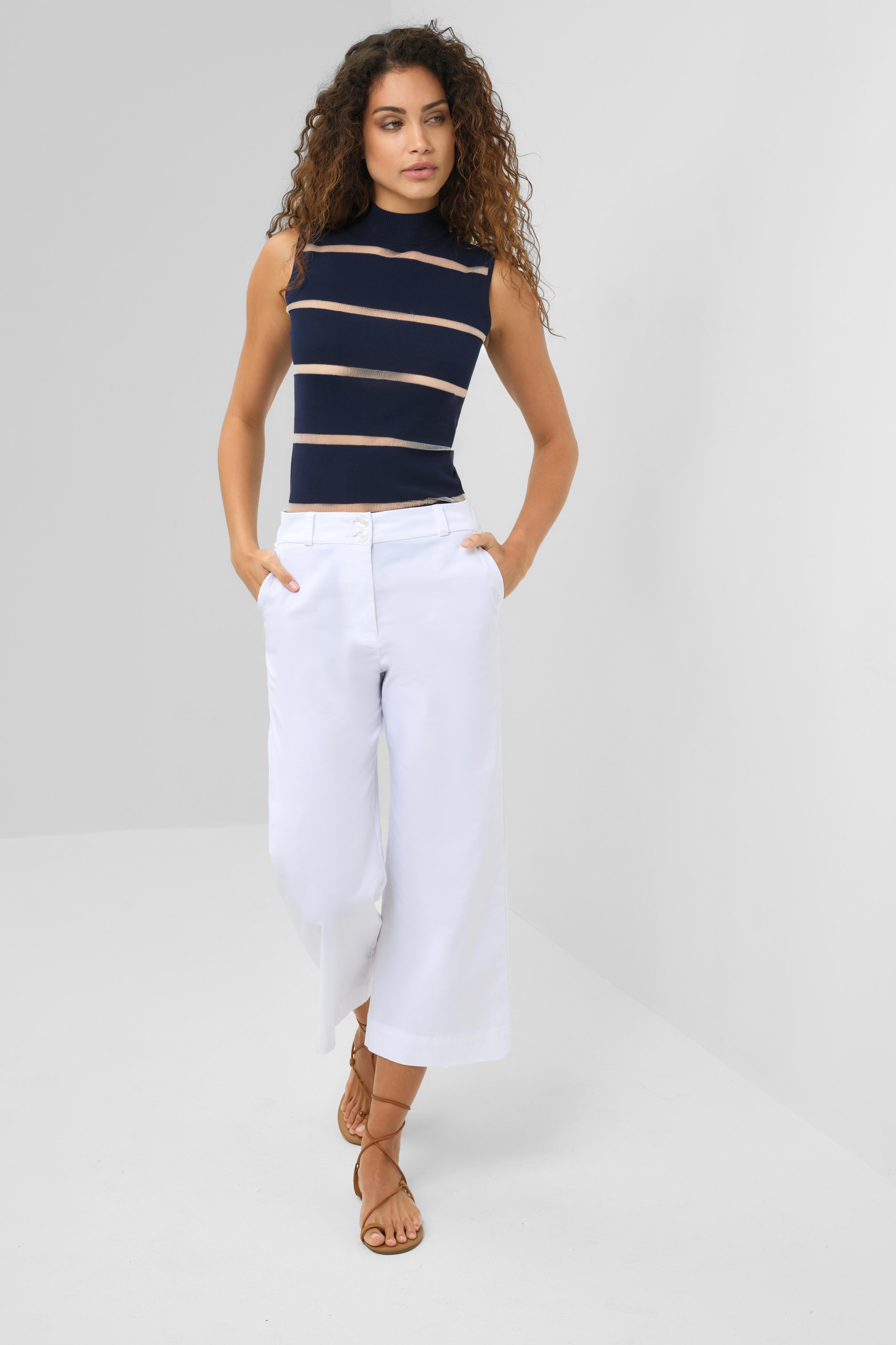 Ivanna Performance Cotton Cropped Flare Pant