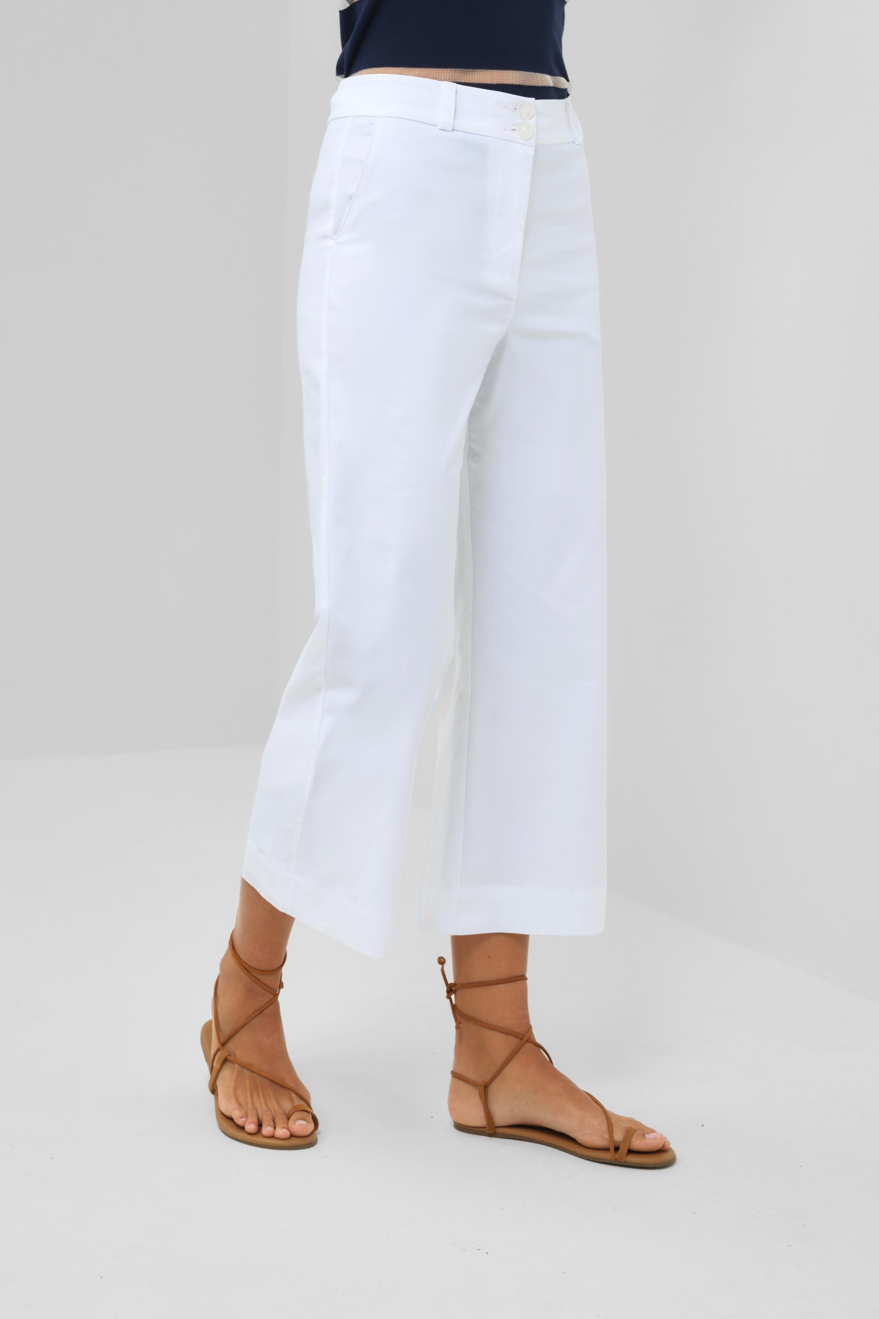 Ivanna Performance Cotton Cropped Flare Pant