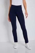 The Best Travel Pants. Front Profile of the Jamie Lee Pull-on Pant in Navy