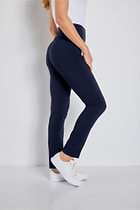 The Best Travel Pants. Side Profile of the Jamie Lee Pull-on Pant in Navy