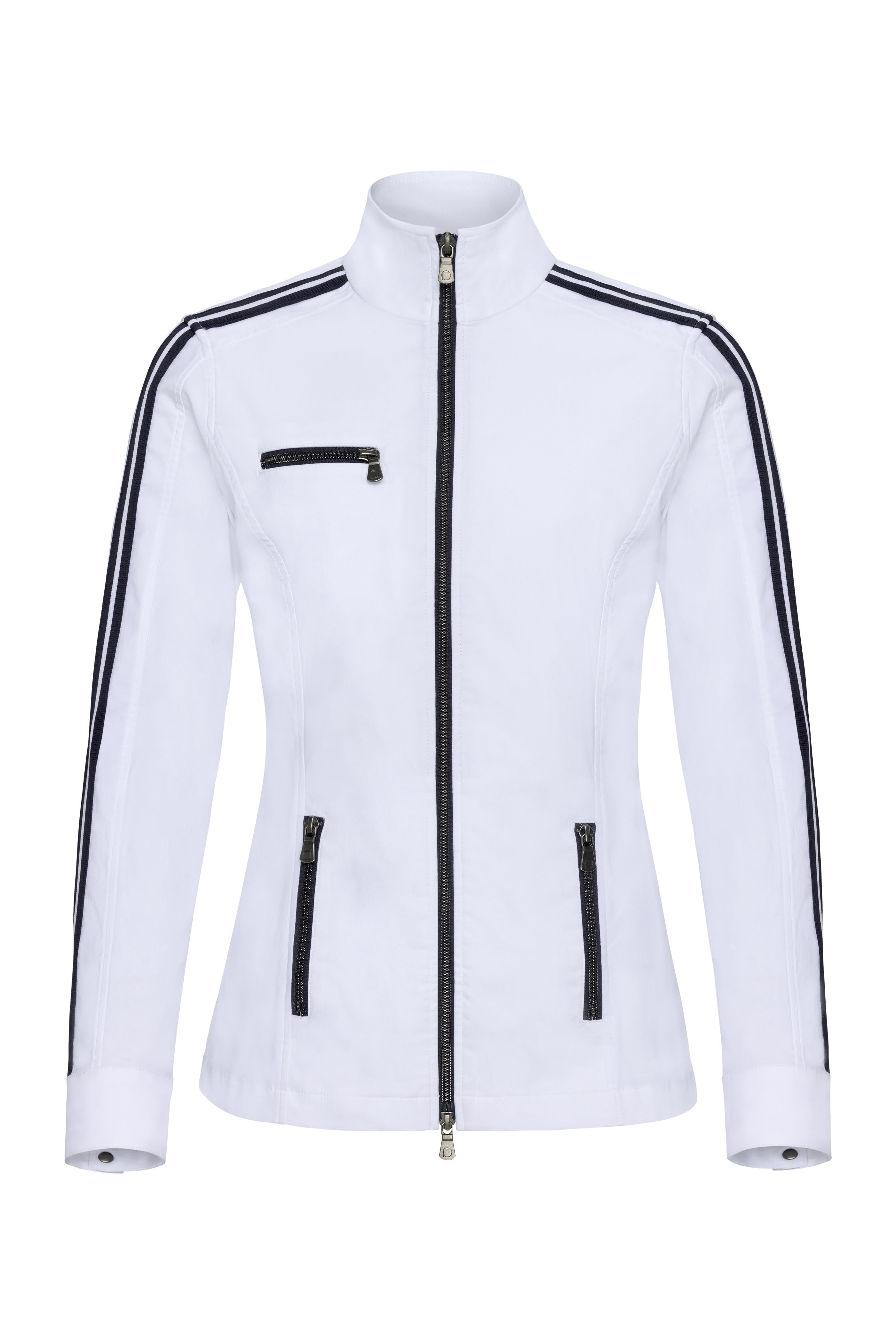 Justine Saira Zip-Up Jacket with Contrast Stripe