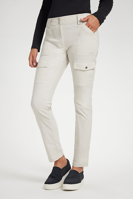 Kate Skinny Cargo Pant in Stone