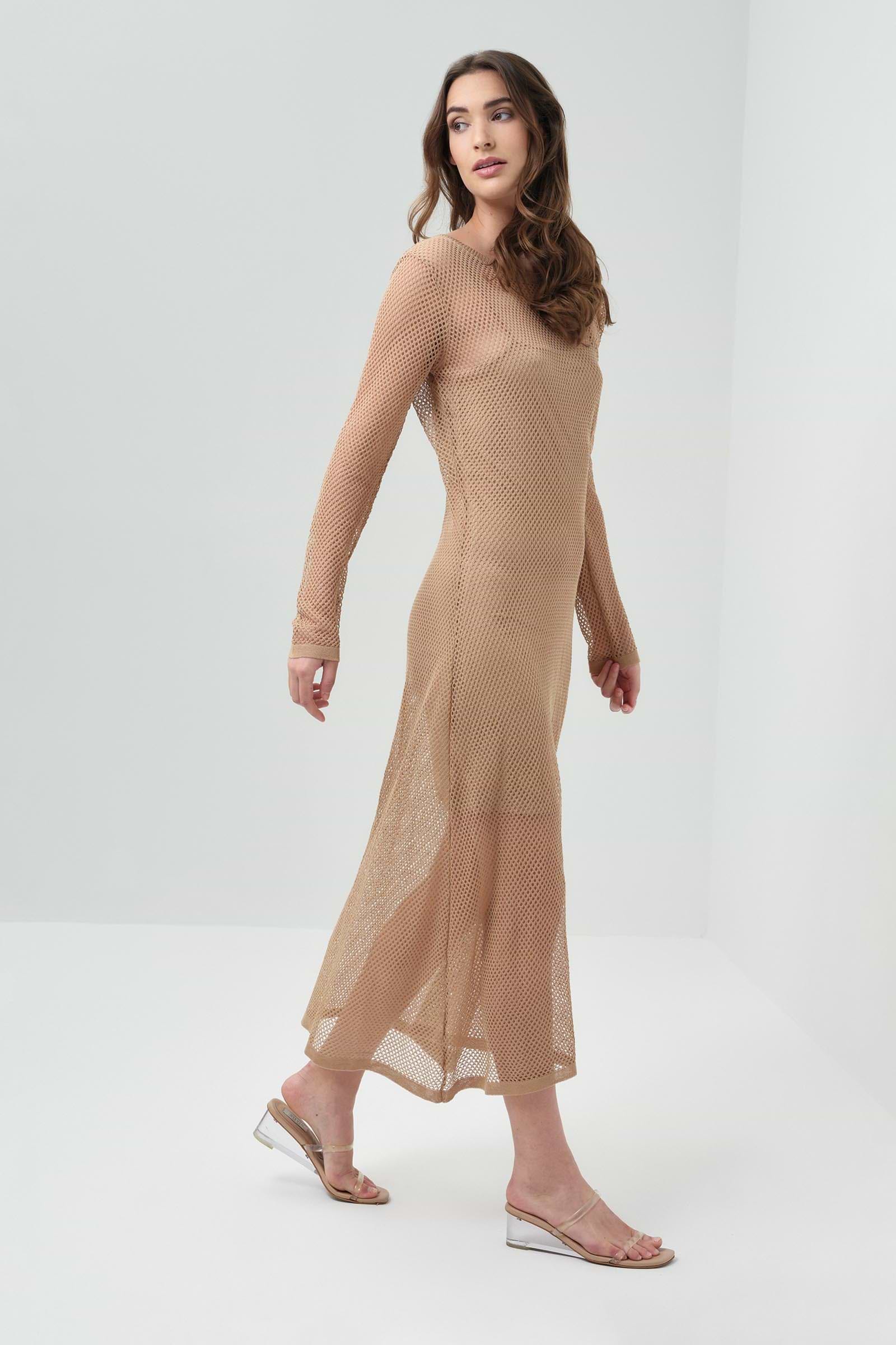 Ava Open Knit Maxi Dress