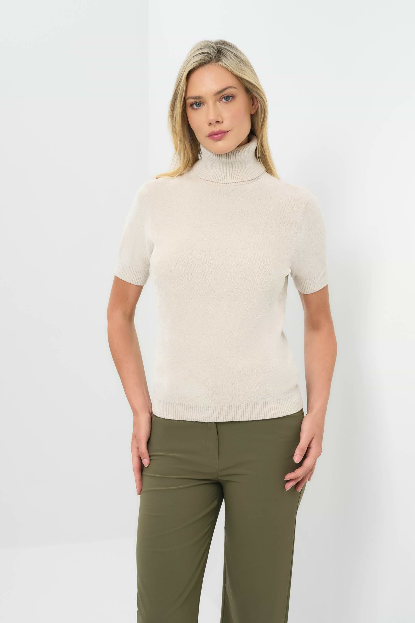 Coco Mohair Elbow Sleeve Sweater with Removable turtleneck – Anatomie
