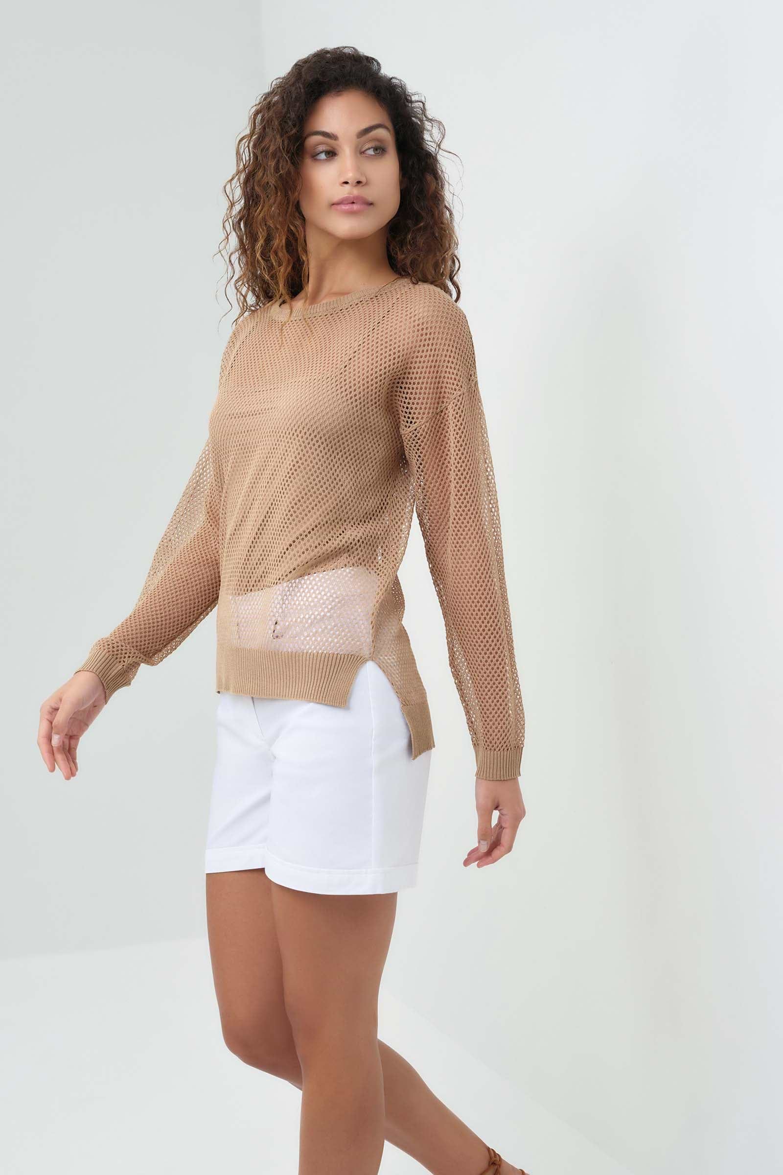 Emma Open Knit Pullover Top