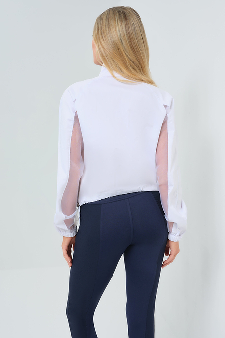 Crystal Stretch Poplin & Organza Jacket