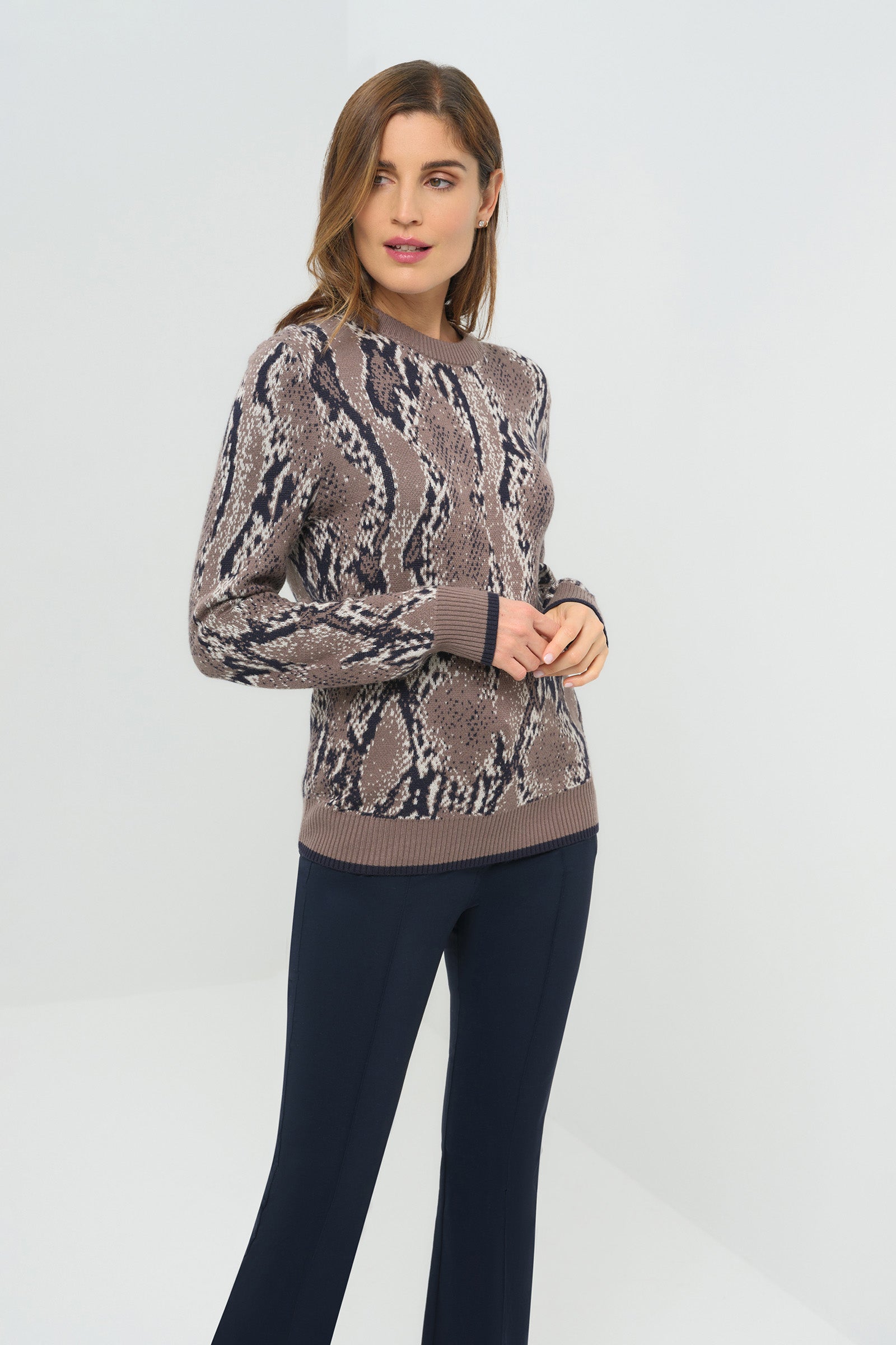 Printed Archer Removable Turtleneck Sweater