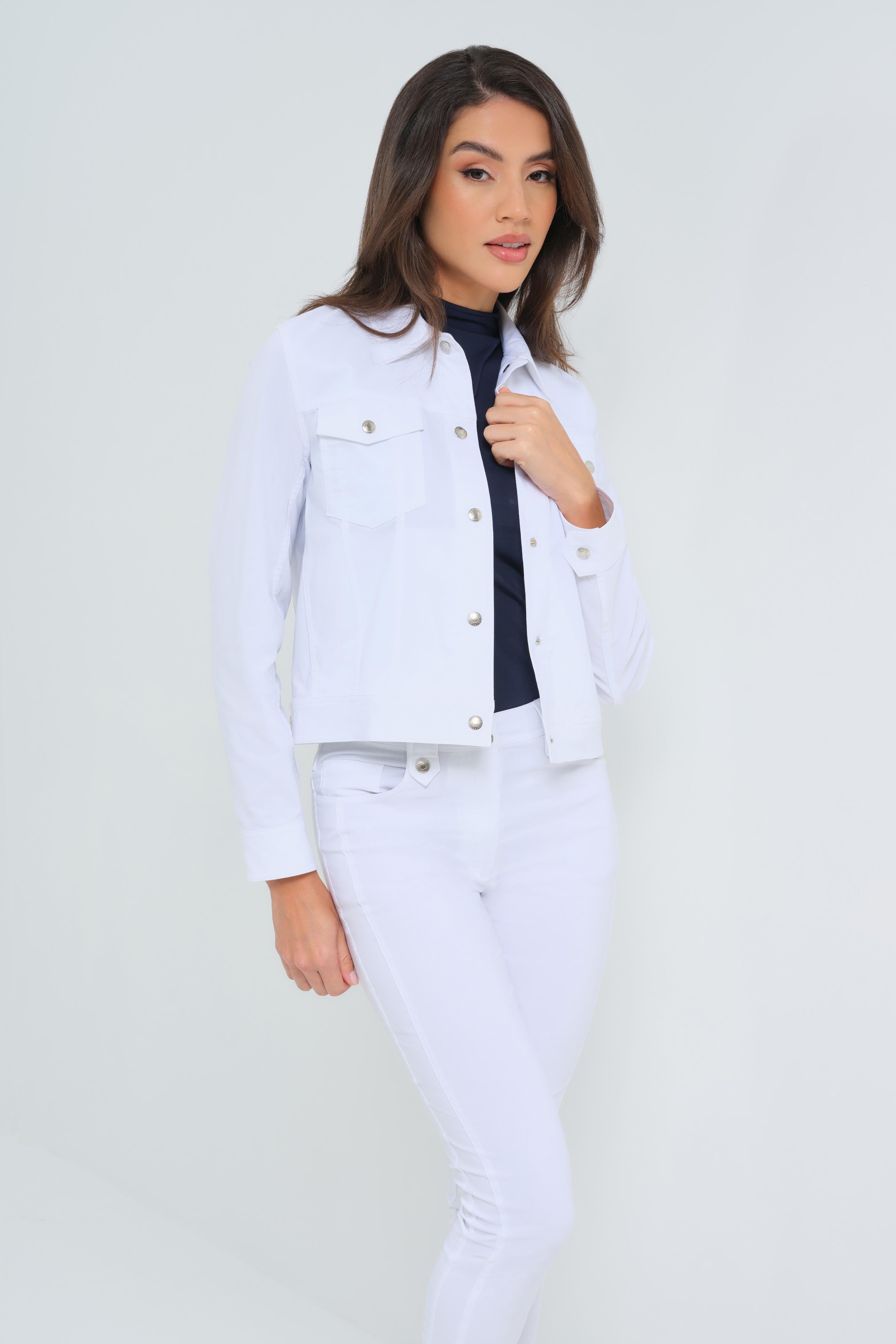 Delilah Performance Cotton Trucker Jacket