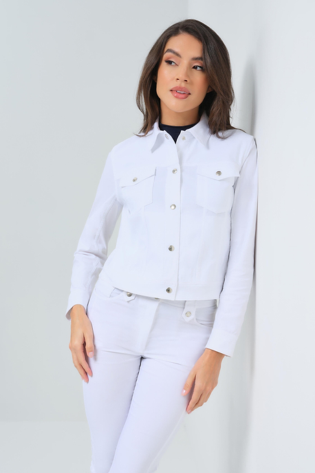 Delilah Performance Cotton Trucker Jacket