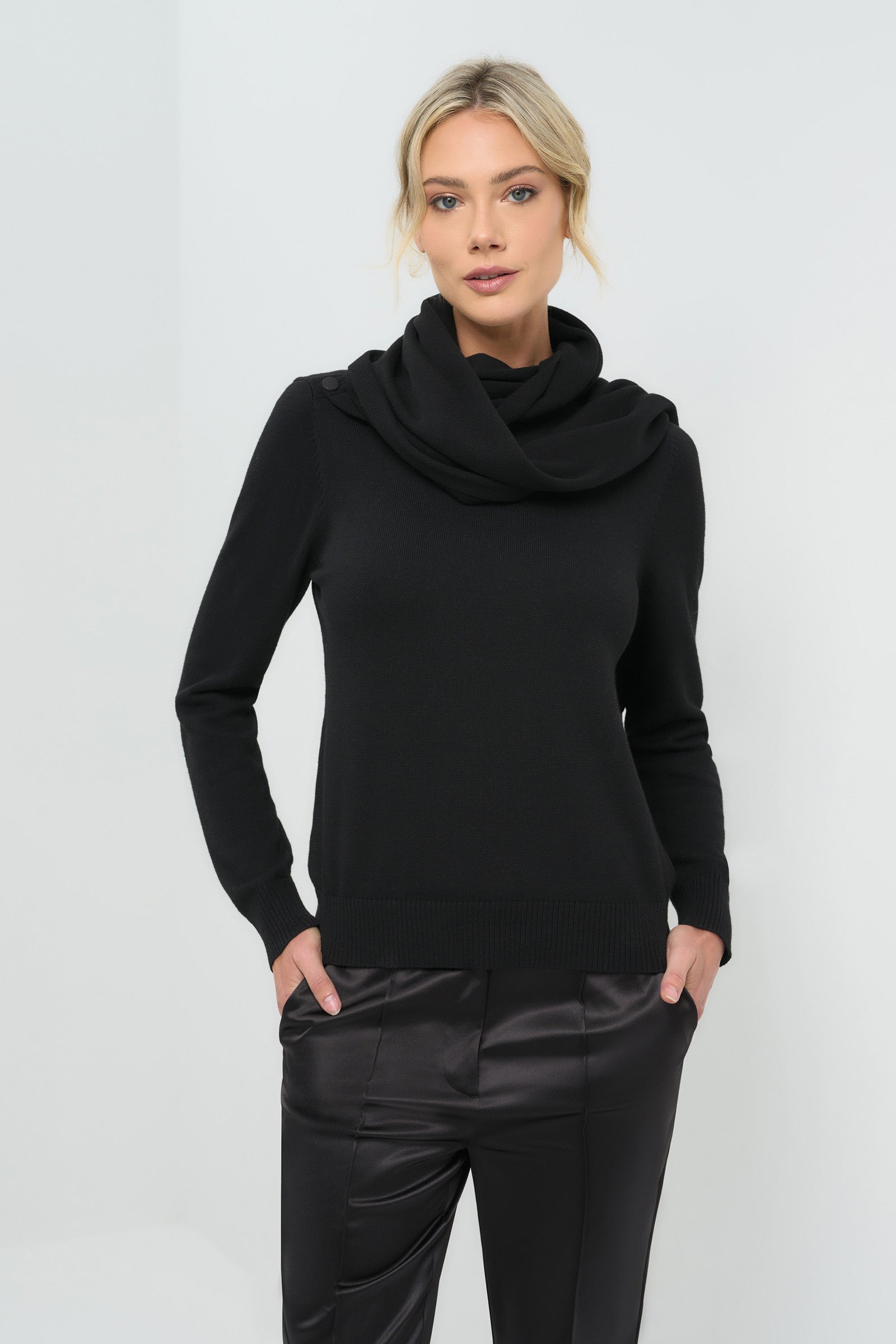 Seneca Cashmere Blend Sweater with Scarf
