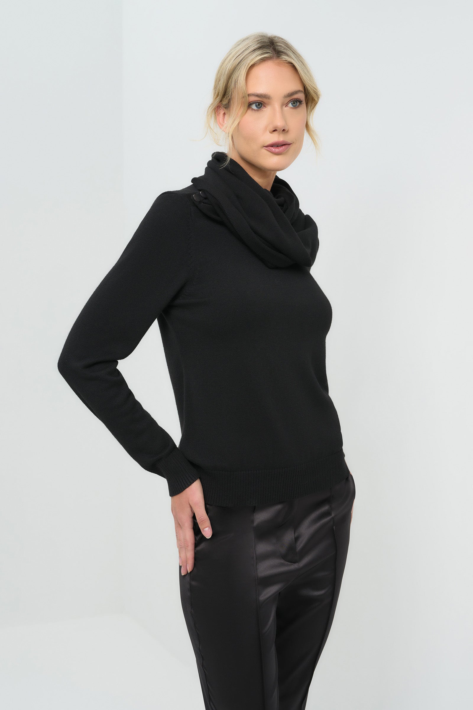 Seneca Cashmere Blend Sweater with Scarf