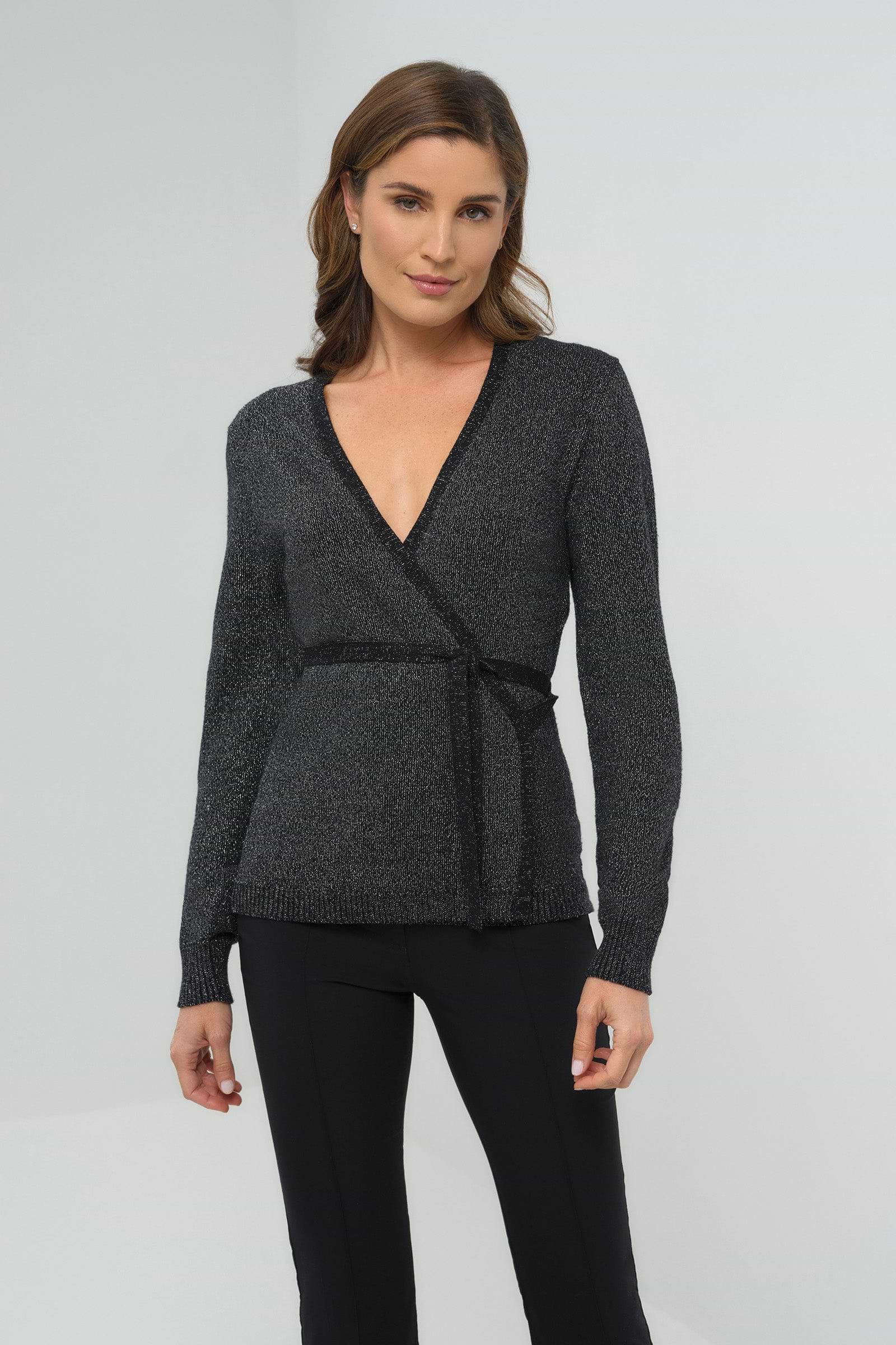 Christa Wrap Sweater with Tie Waist