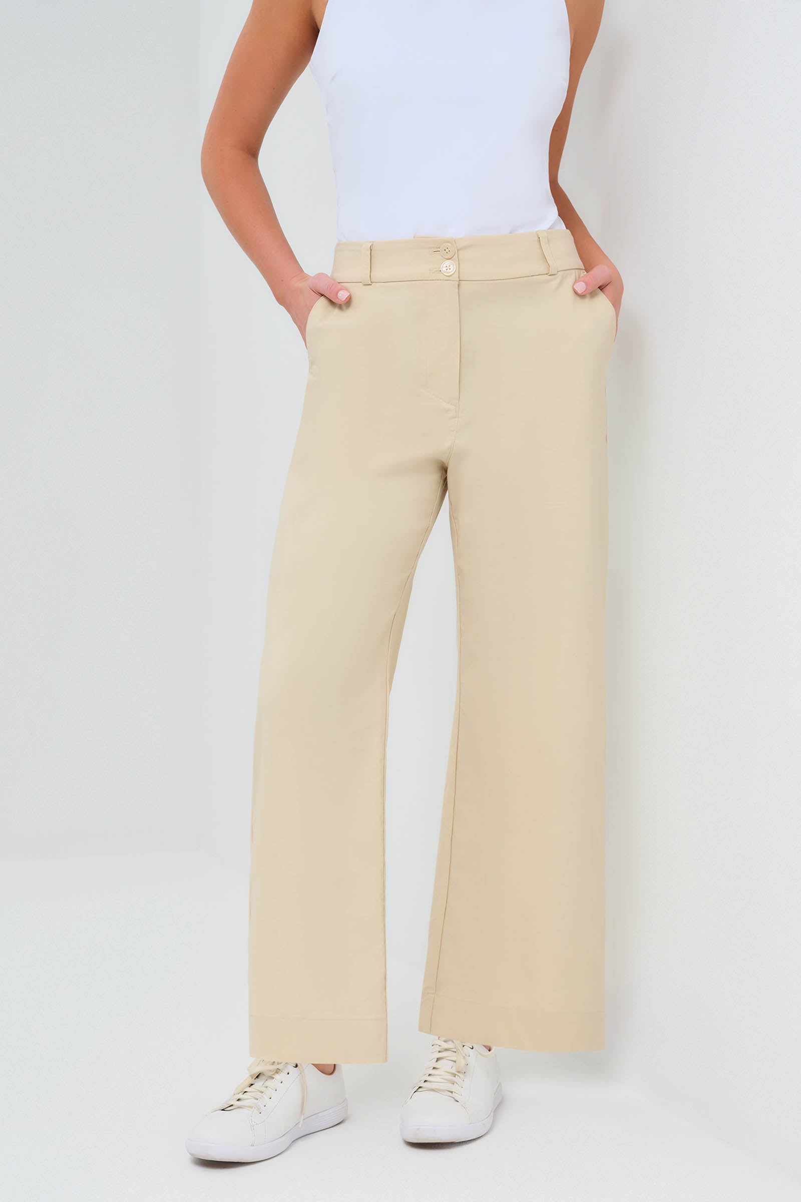 Ivanna Performance Cotton Cropped Flare Pant