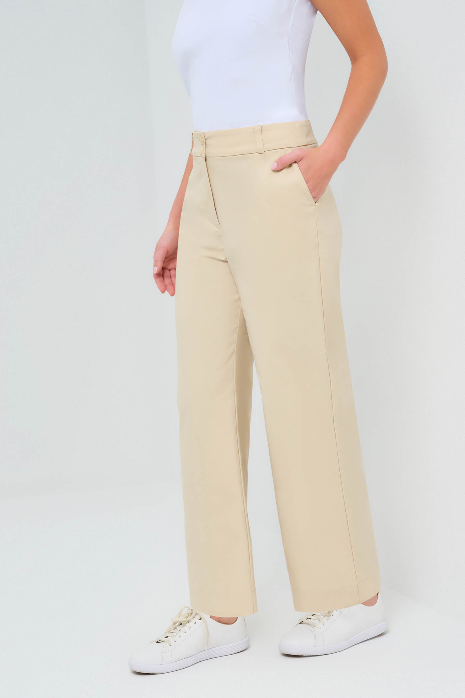Ivanna Performance Cotton Cropped Flare Pant