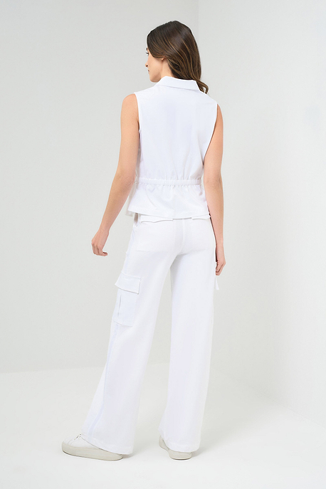 Eliana Vest Top White