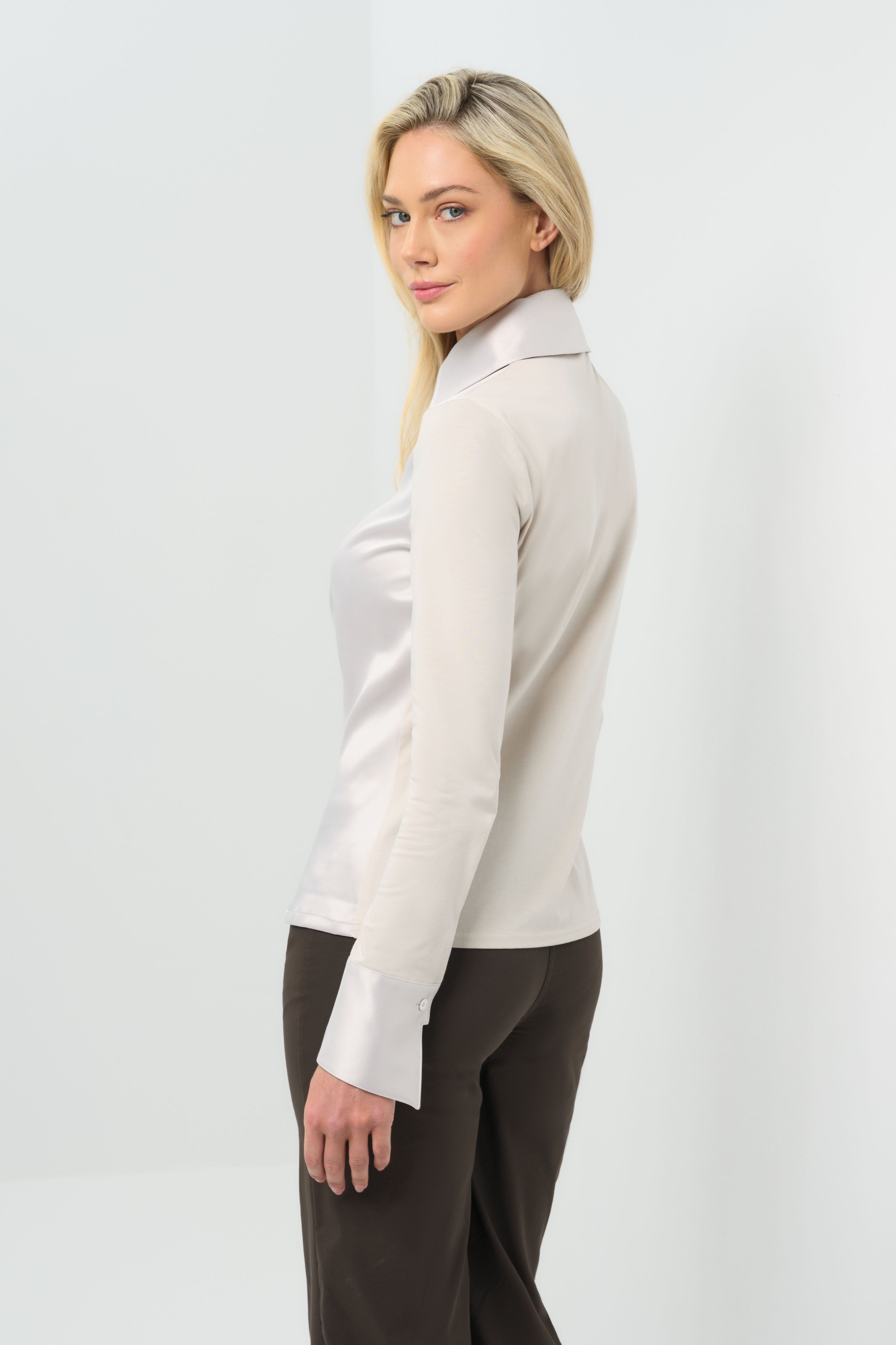 Sadie Satin and Supima Top