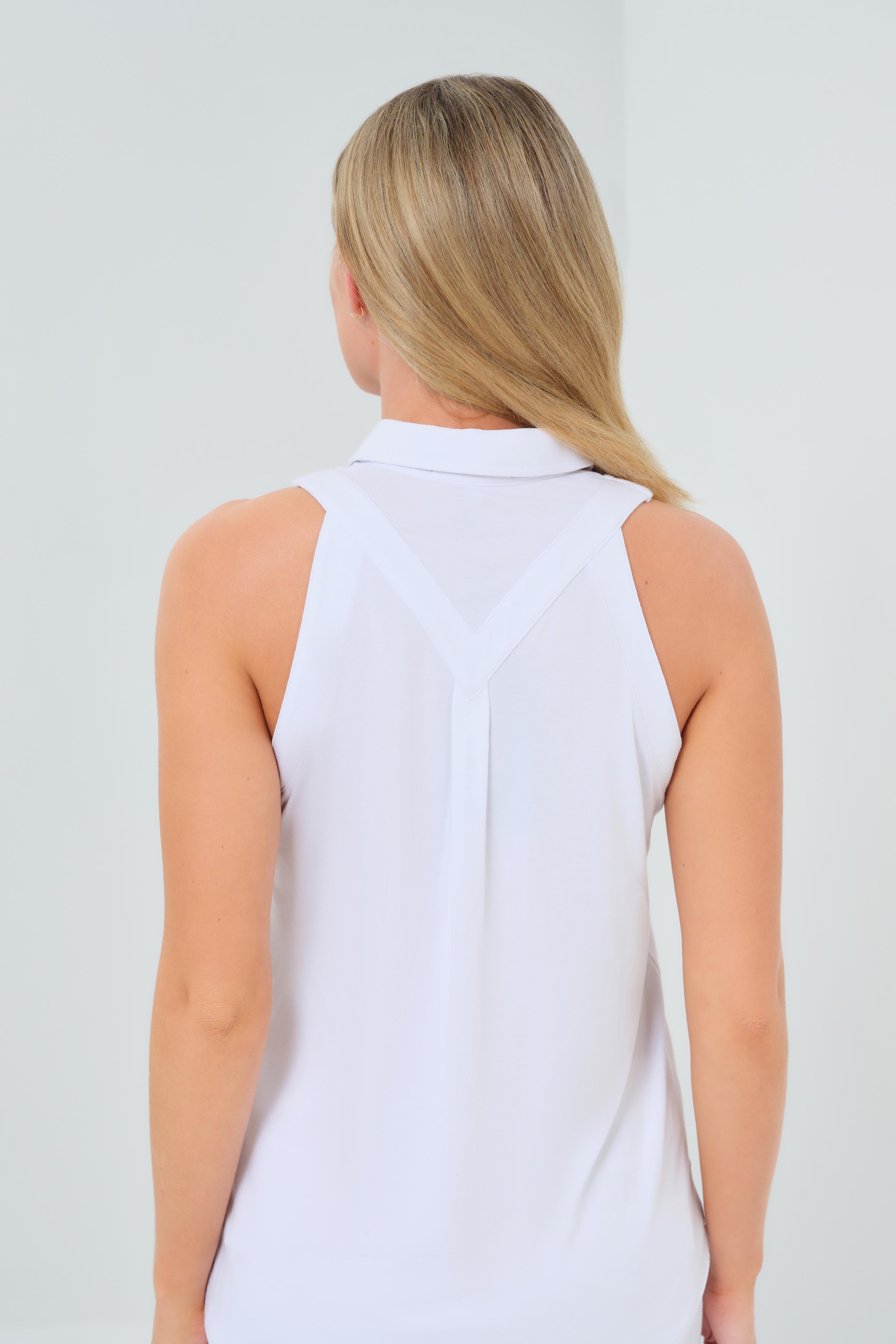 Blusa sin mangas con botones Elise