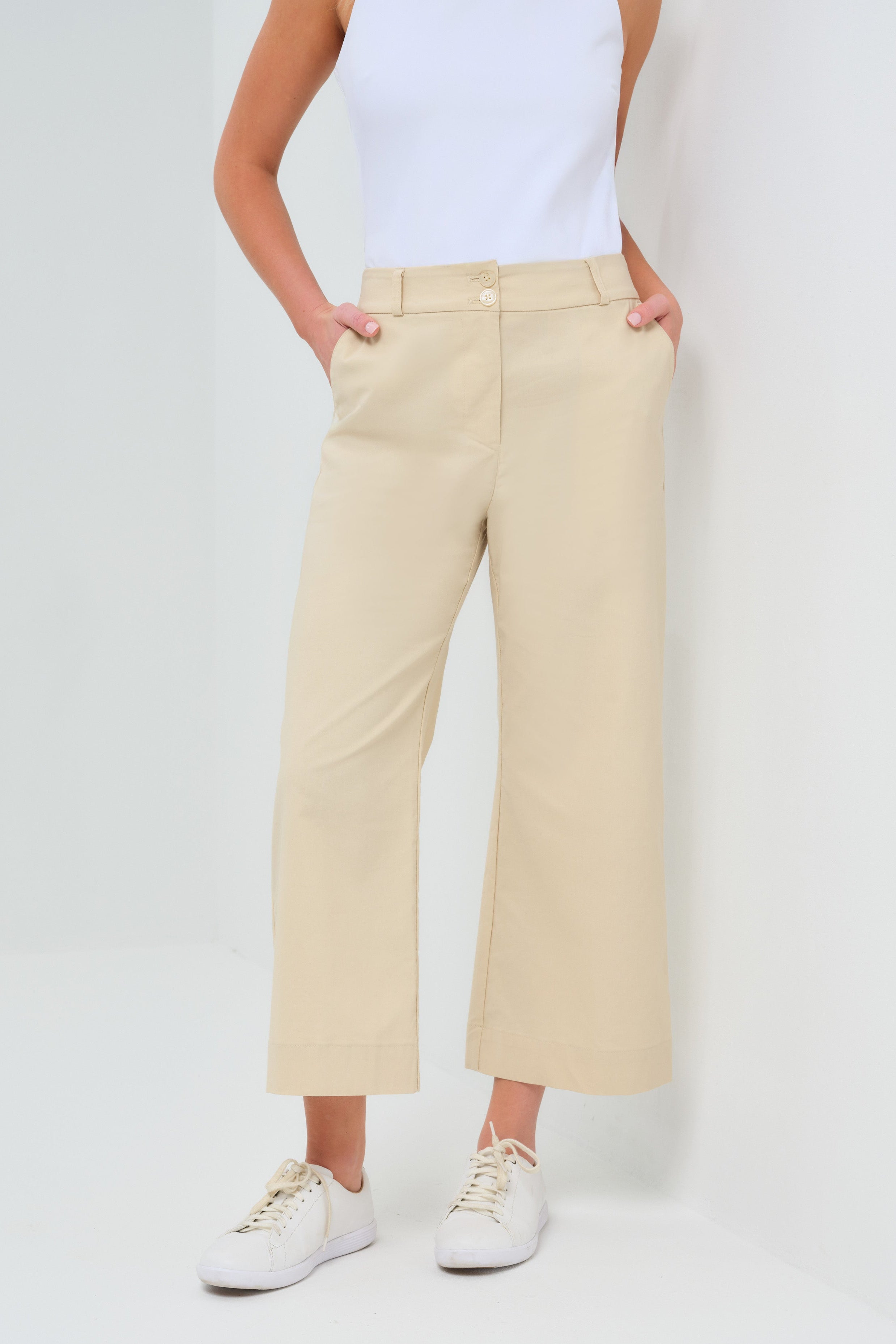 Ivanna Performance Cotton Cropped Flare Pant