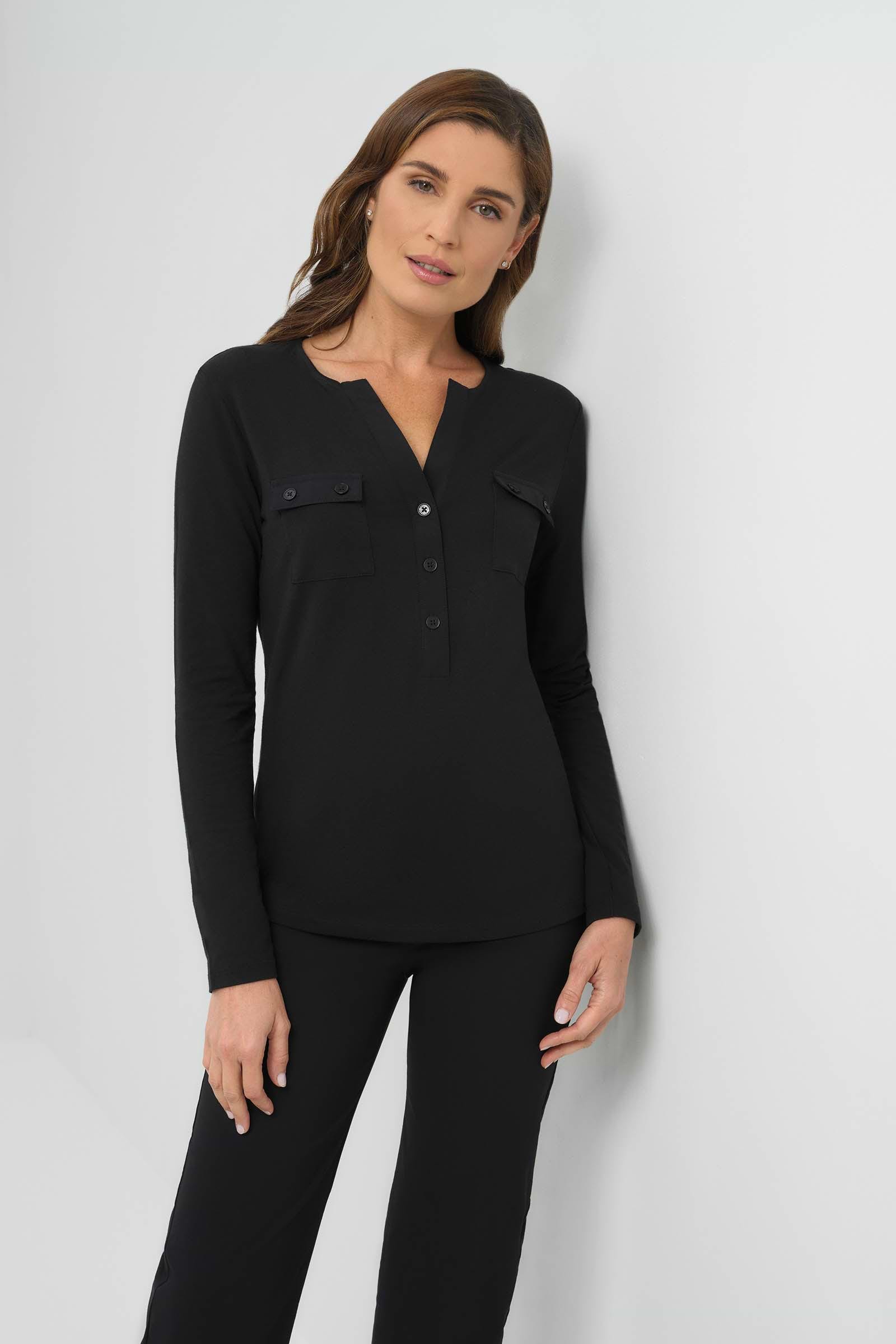Calista Roll up Henley Top