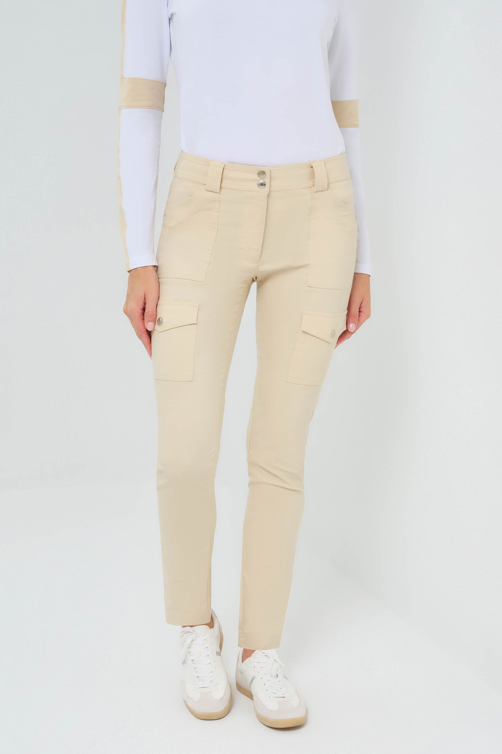 Kate Skinny Cargo Pant in Wheat