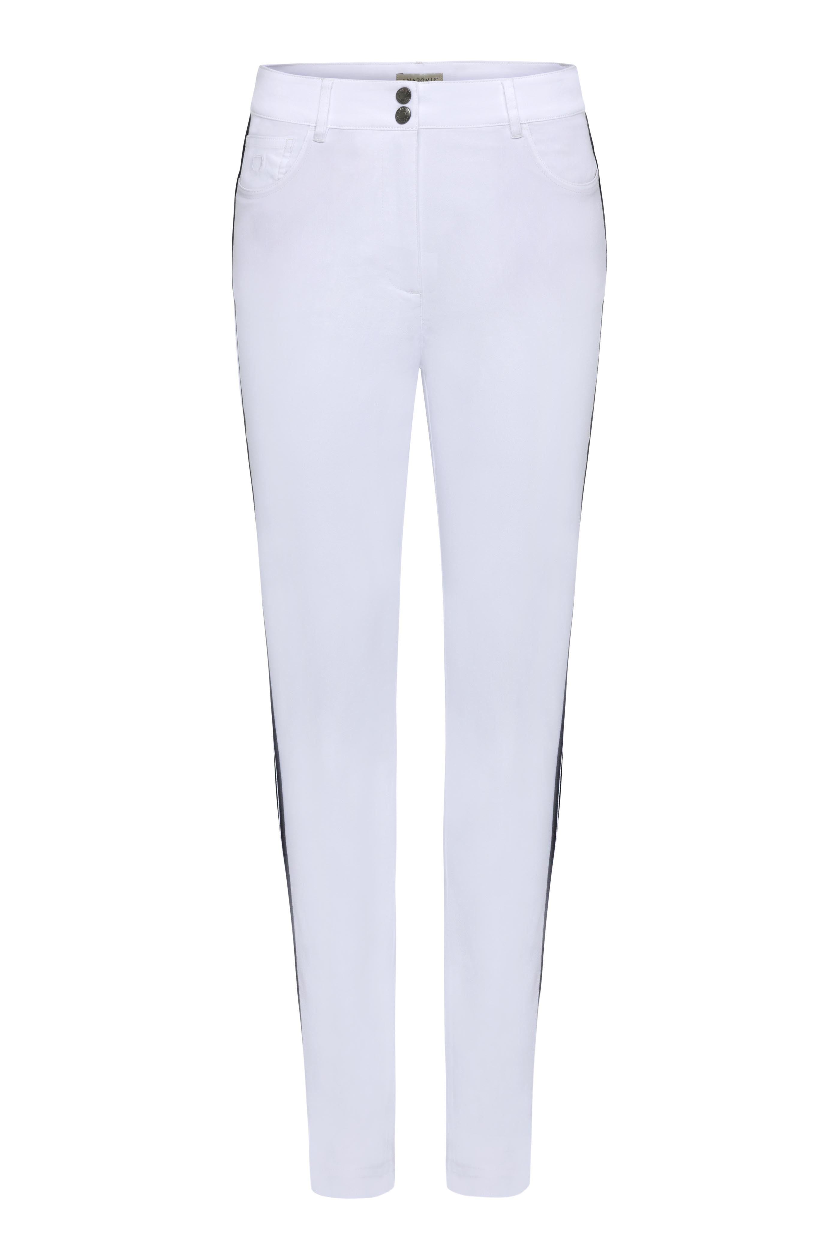 Pantalon skinny en coton performant à rayures Luli
