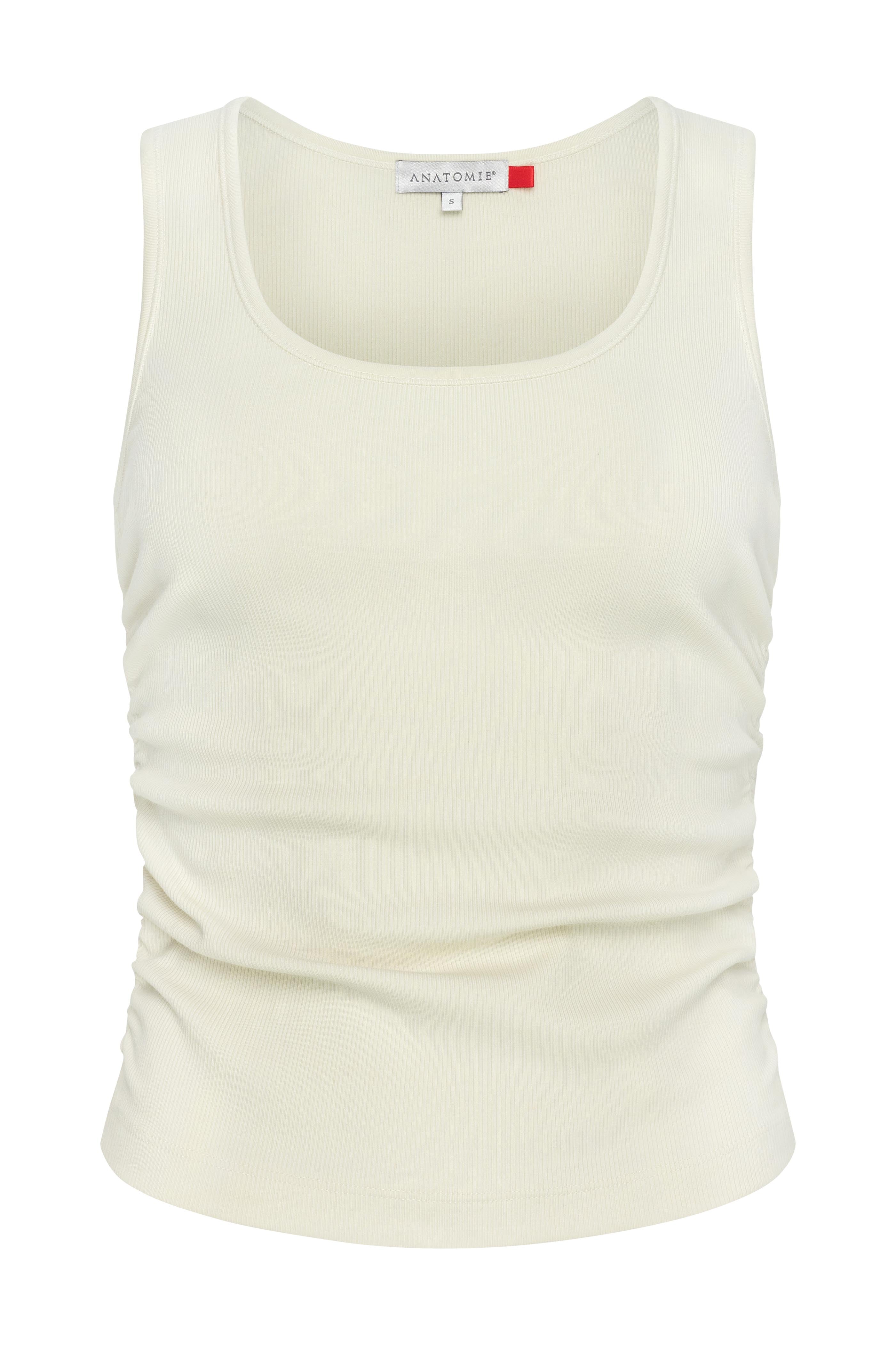 Miranda Ribbed Tank Top with Side Ruching