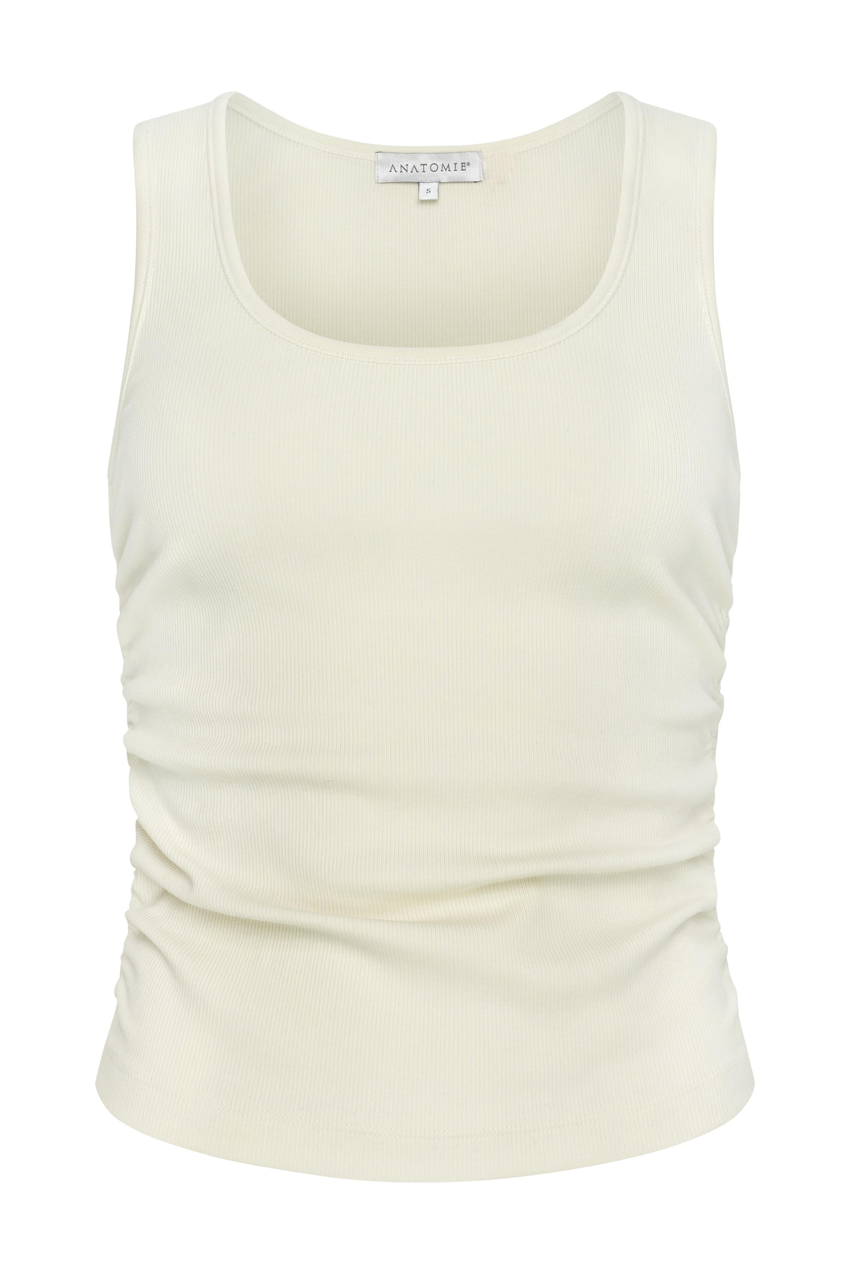 Miranda Ribbed Tank Top with Side Ruching