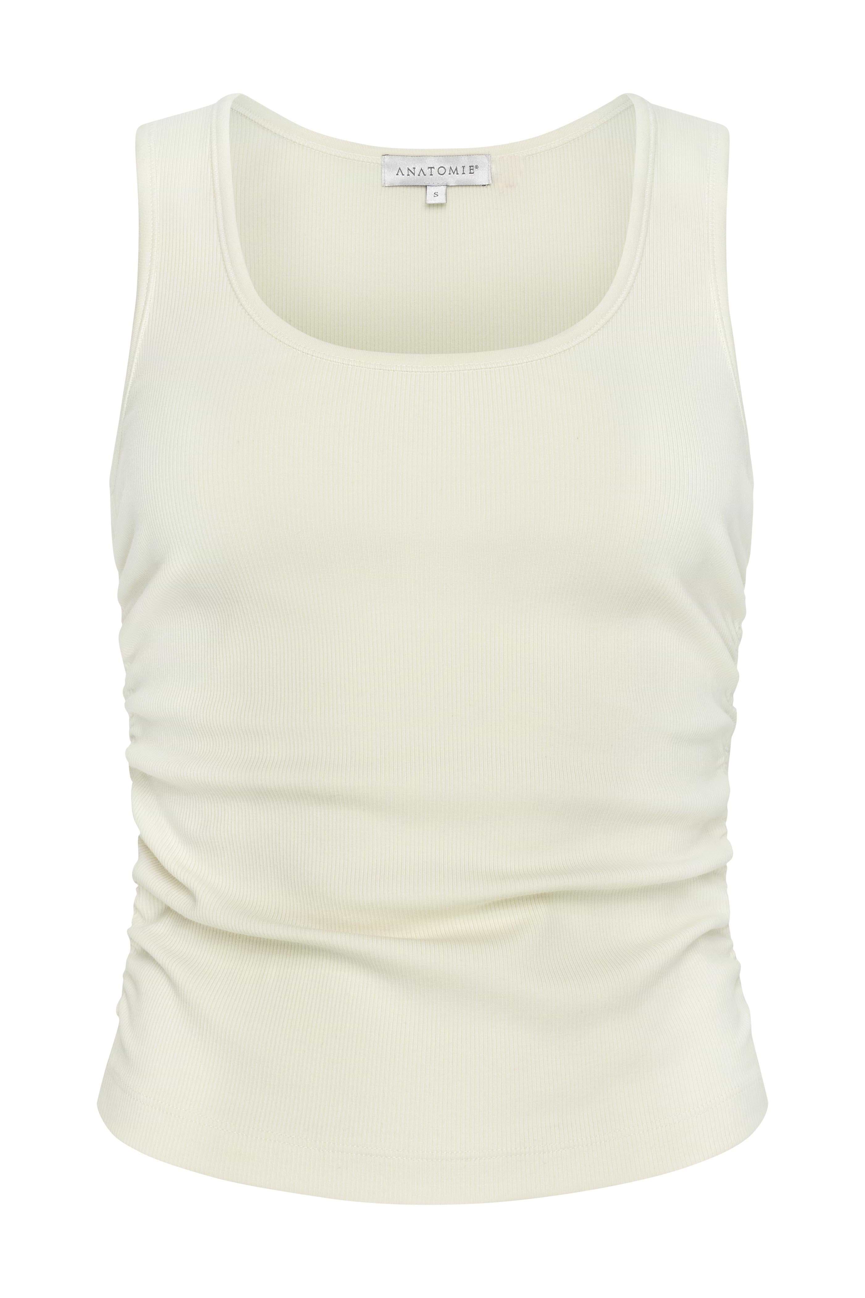 Miranda Ribbed Tank Top with Side Ruching